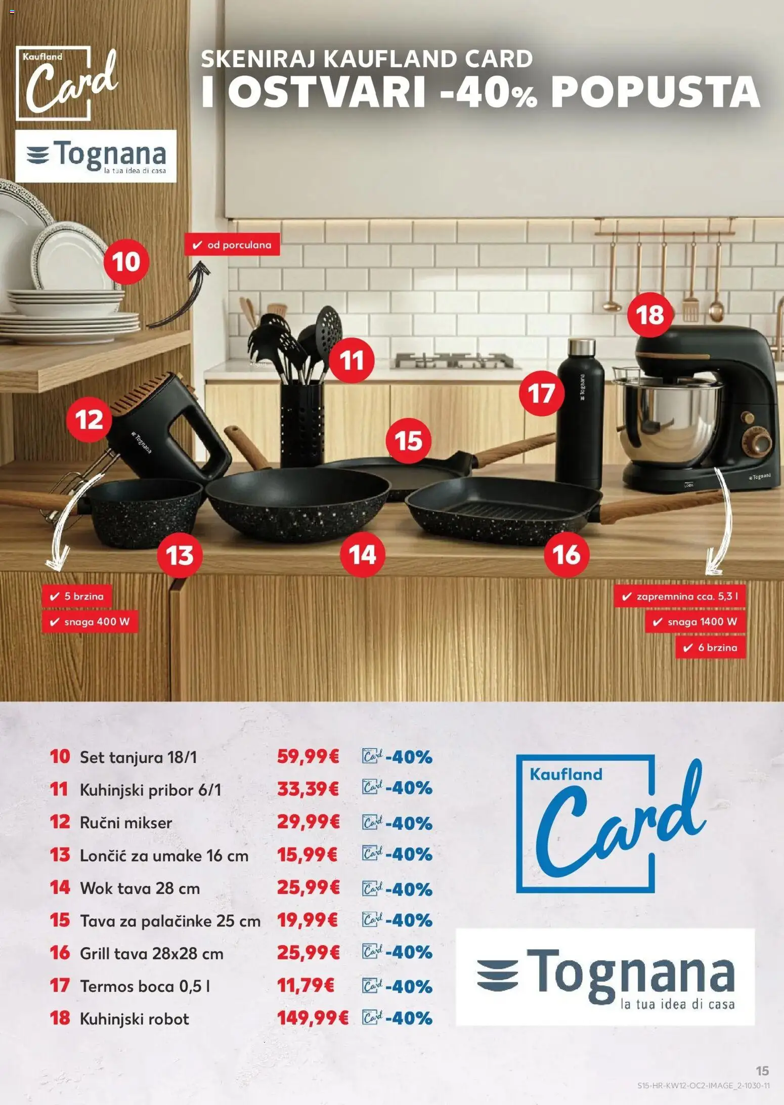 Kaufland katalog | vrijedi od 17.03.2026 | Stranica: 15 | Proizvodi: Robot, Set tanjura, Tognana, Pan