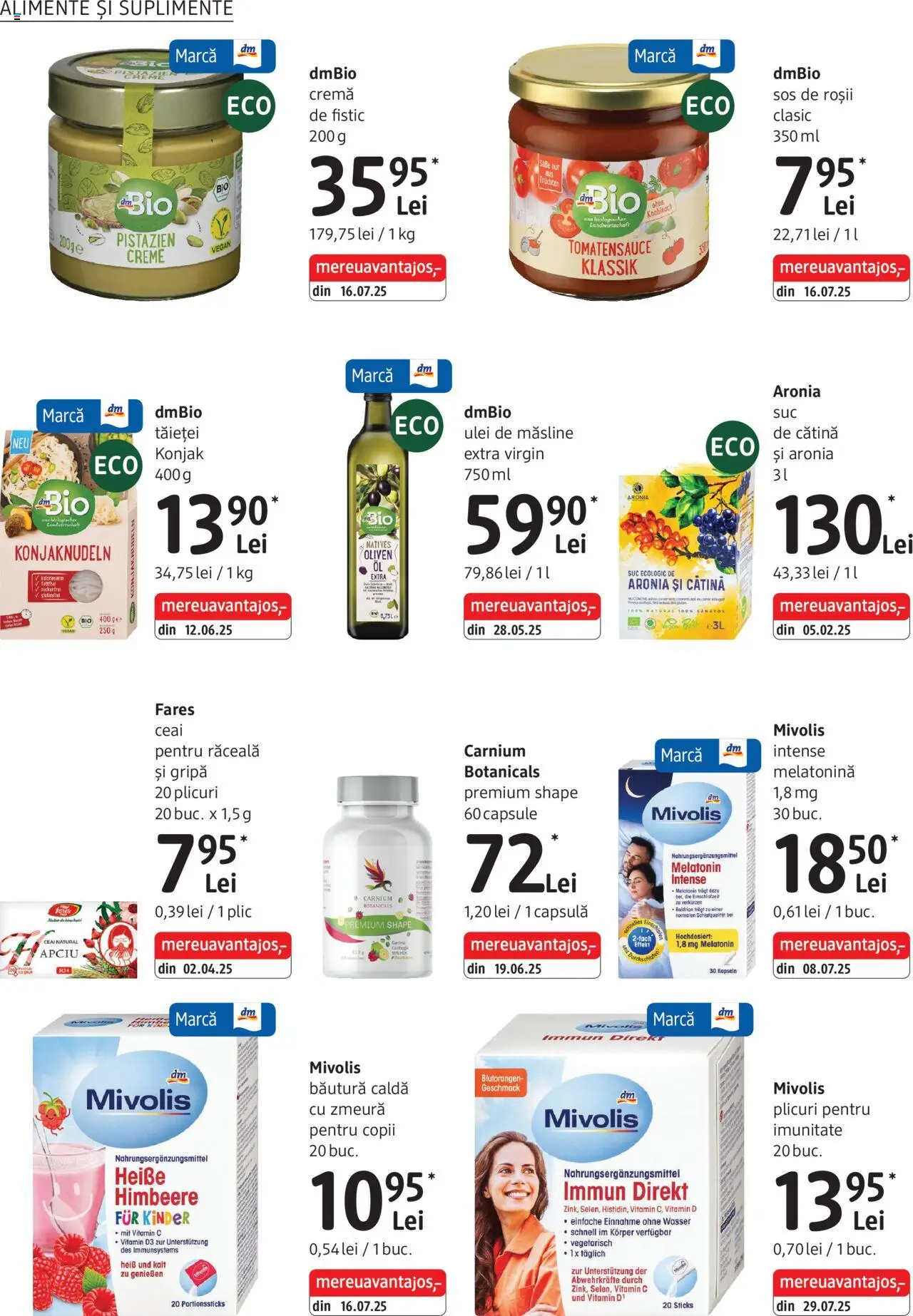 Noul catalog DM drogeriemarkt – valabil de la 02.10.2025 | Pagină: 20 | Produse: Zmeură, Ulei, Fistic, Sos