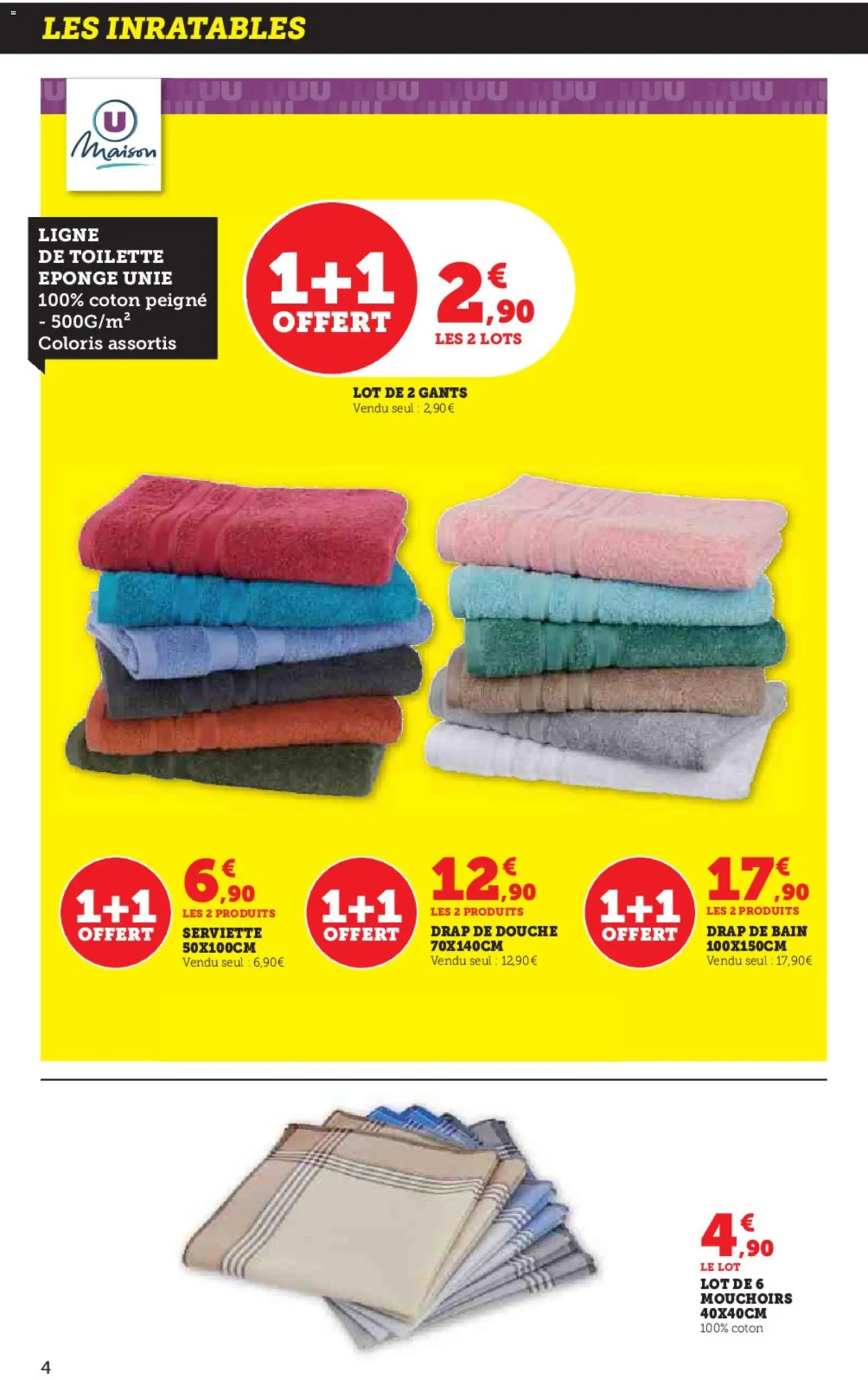 {H1} | Page: 4 | Produits: Coton, Eponge, Douche, Gants