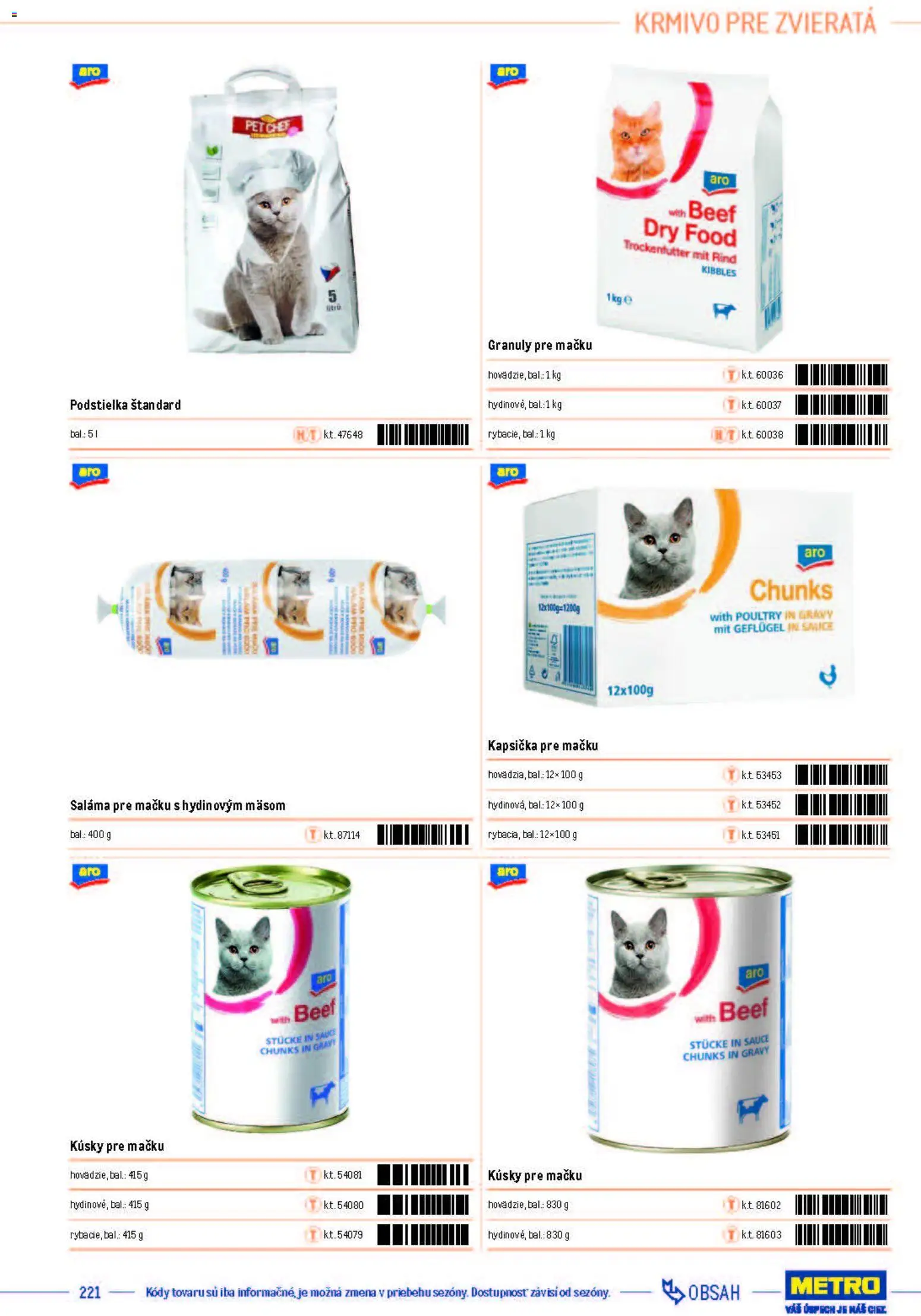 Nové Metro akcie – leták je platný od 05.12.2025 | Strana: 221 | Produkty: Saláma, Šál