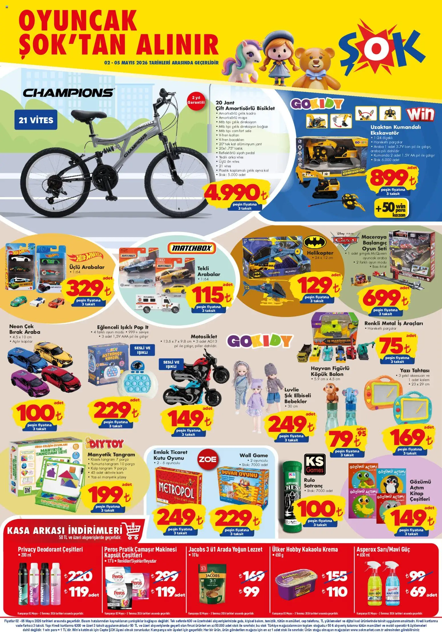 Şok Market - Hafta sonu fırsatları - 02.05.2026 tarihinden itibaren geçerlidir | Sayfa: 2 | Ürünler: Masa, Kutu, Bağlayıcı, Oyun