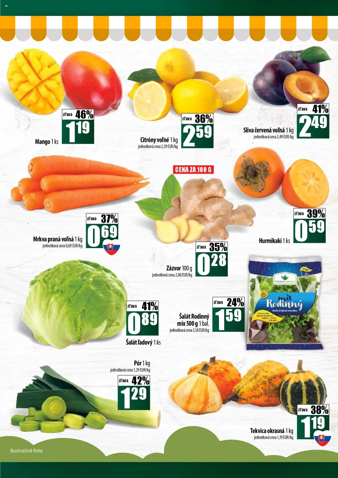 Nové COOP Jednota akcie – leták je platný od 09.10.2025 | Strana: 3 | Produkty: Zázvor, Citróny, Šalát, Mango