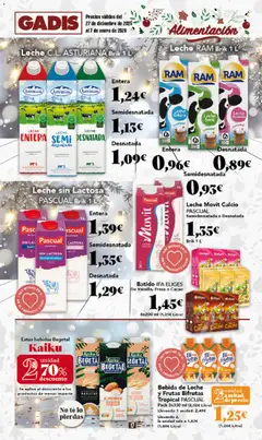 Vista previa Gadis - folleto válido desde el 27.12.2025 | Página: 17 | Productos: Leche sin lactosa, Leche entera, Té, Φρυγανιές σικάλεως