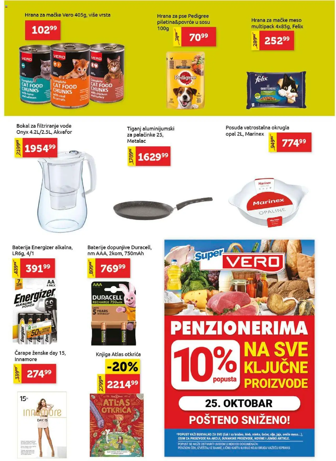 SuperVERO katalog - važi od 16.10.2025 | Strana: 25 | Proizvode: Hrana za mačke, Čarape, Tiganj, Baterije