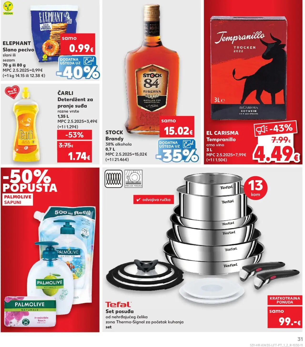 Kaufland katalog | vrijedi od 27.08.2025 | Stranica: 31 | Proizvodi: Perilica posuđa, Vino, Crno vino, Pecivo