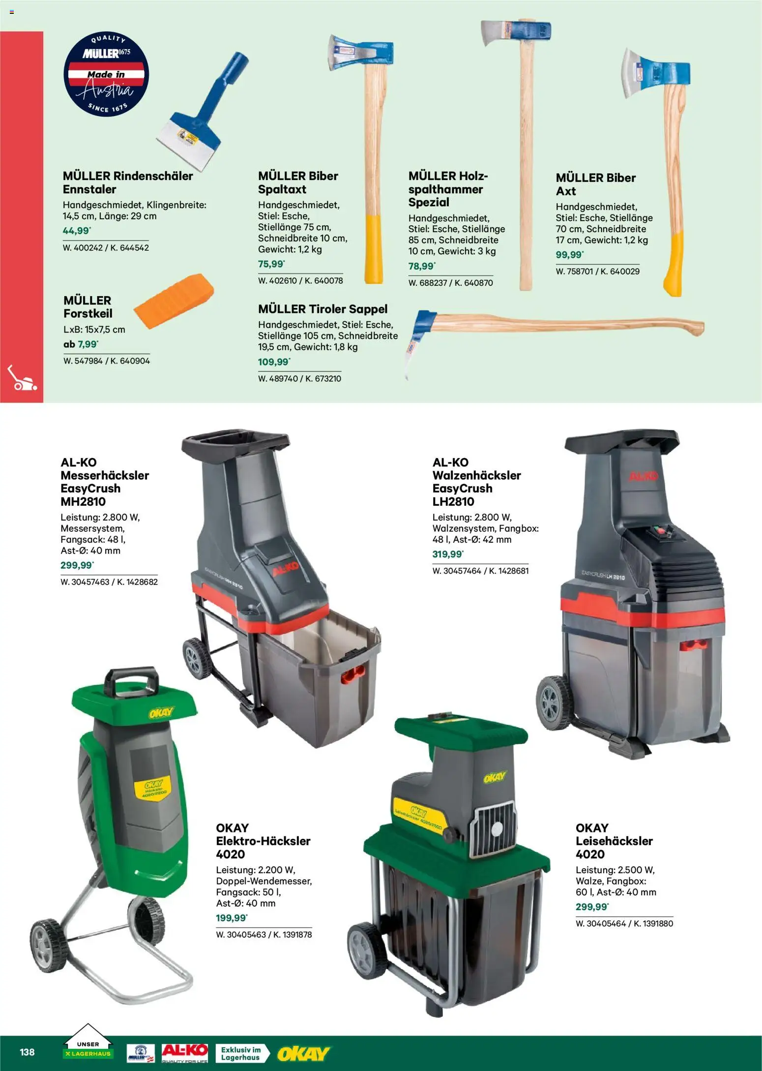 Lagerhaus  Garten und Freizeit Katalog 2026 gültig ab 22.02.2026 | Seite: 138 | Produkte: Gewicht