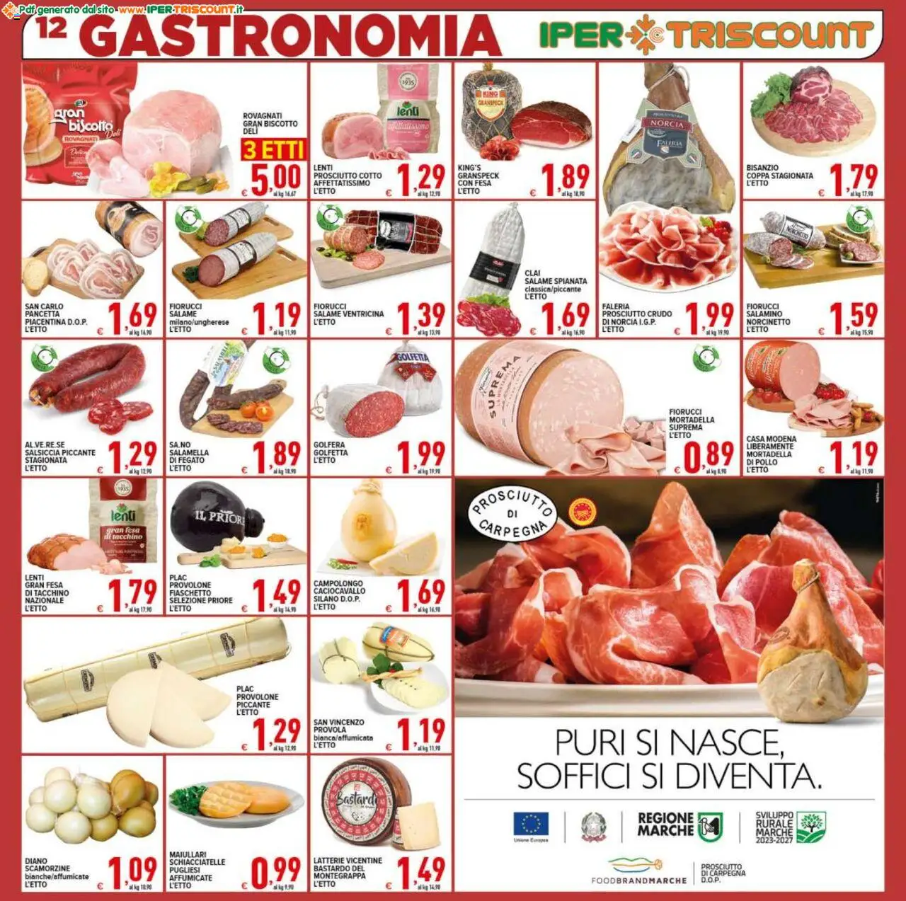 Volantino Ipertriscount del 05.09.2025 | Pagina: 12 | Prodotti: Salamella, Pancetta, Tacchino, Salsiccia