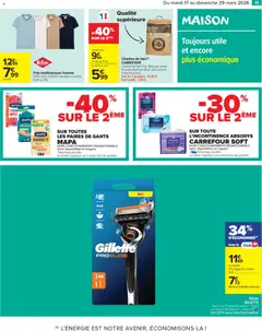 Carrefour Market - Prévisualisation de Carrefour Market Petit déjeuner valide à partir de 17.03.2026 | Page: 13 | Produits: Polo, Sac, Gillette Mach 3, Rasoir