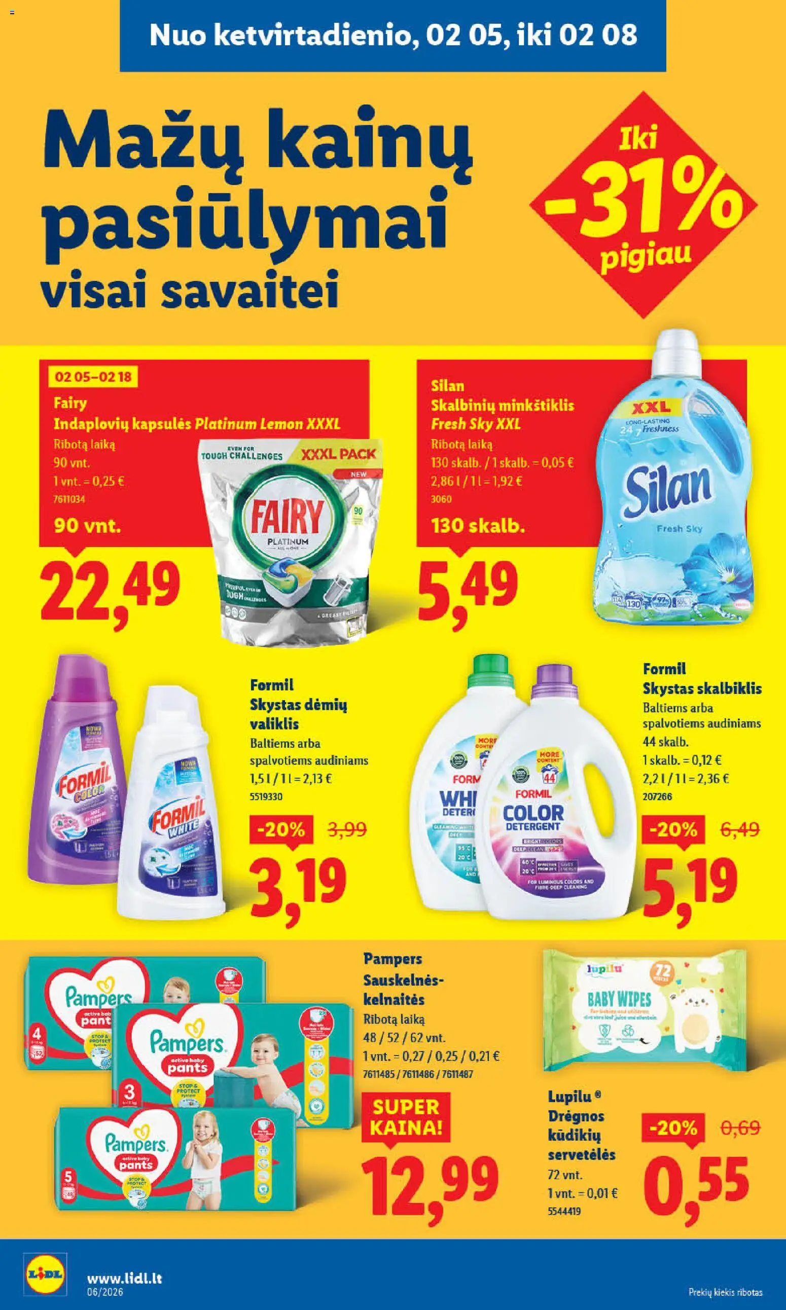 LIDL akcijos nuo 02.02.2026 | Puslapis: 28 | Prekių: Kelnaitės