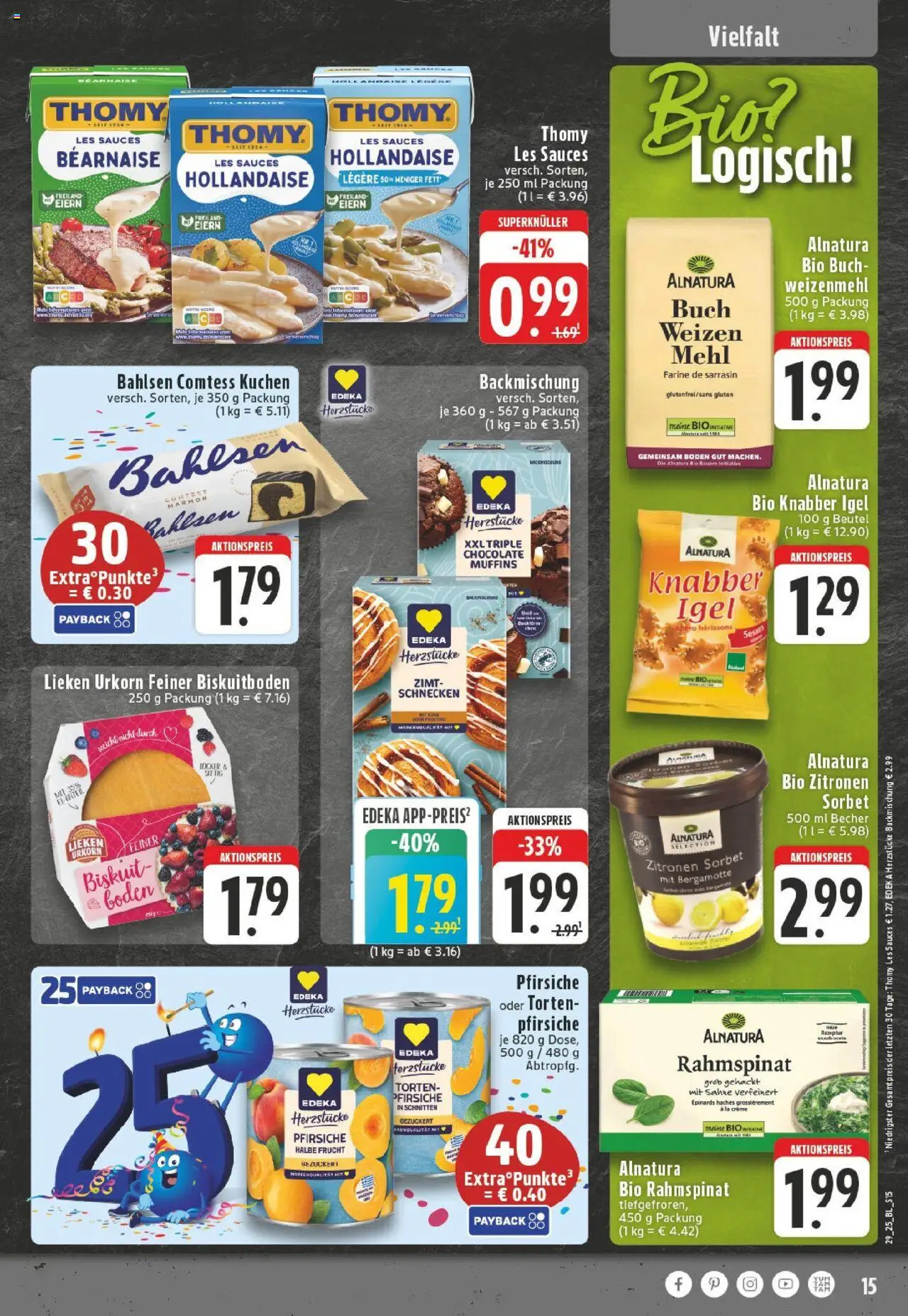 Edeka prospekt Versmold	 - gültig ab dem 13.07.2025 | Seite: 15 | Produkte: Weizenmehl, Creme, Kuchen, Zitronen