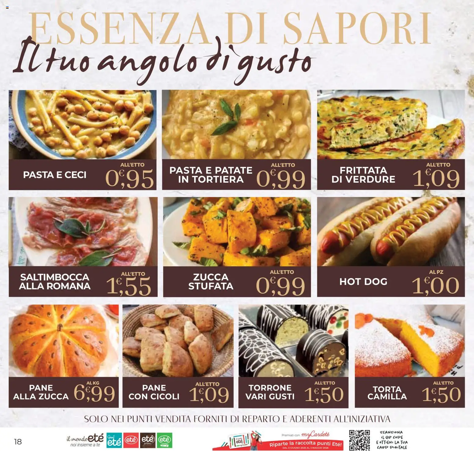 Volantino Eté del 31.10.2025 | Pagina: 18 | Prodotti: Tortiera, Ceci, Verdure, Torta