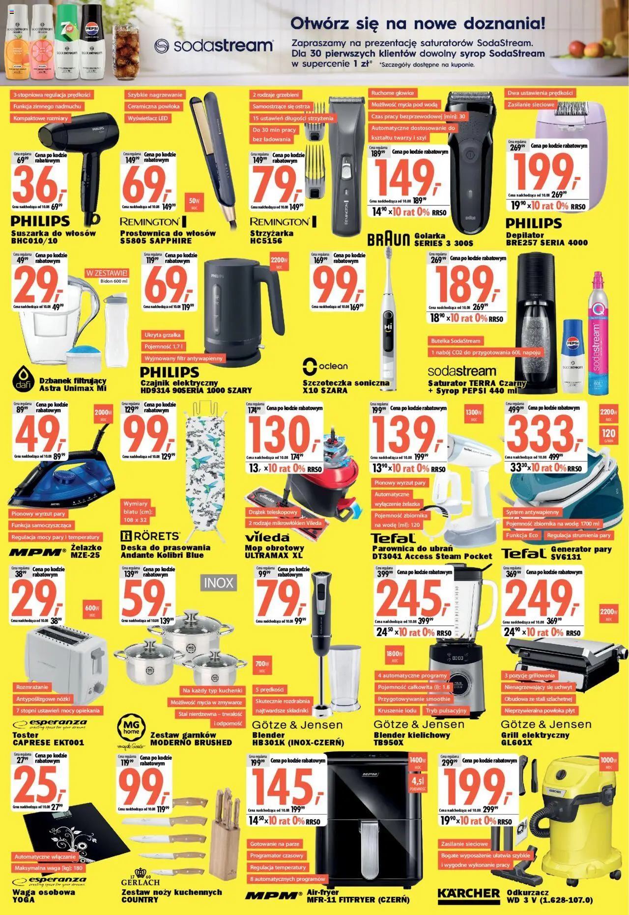 Mediaexpert Gazetka - Wielkie otwarcie Sławno, Polanowska 16 od 07.08.2025 | Strona: 6 | Produkty: Czajnik, Toster, Generator pary, Blender kielichowy