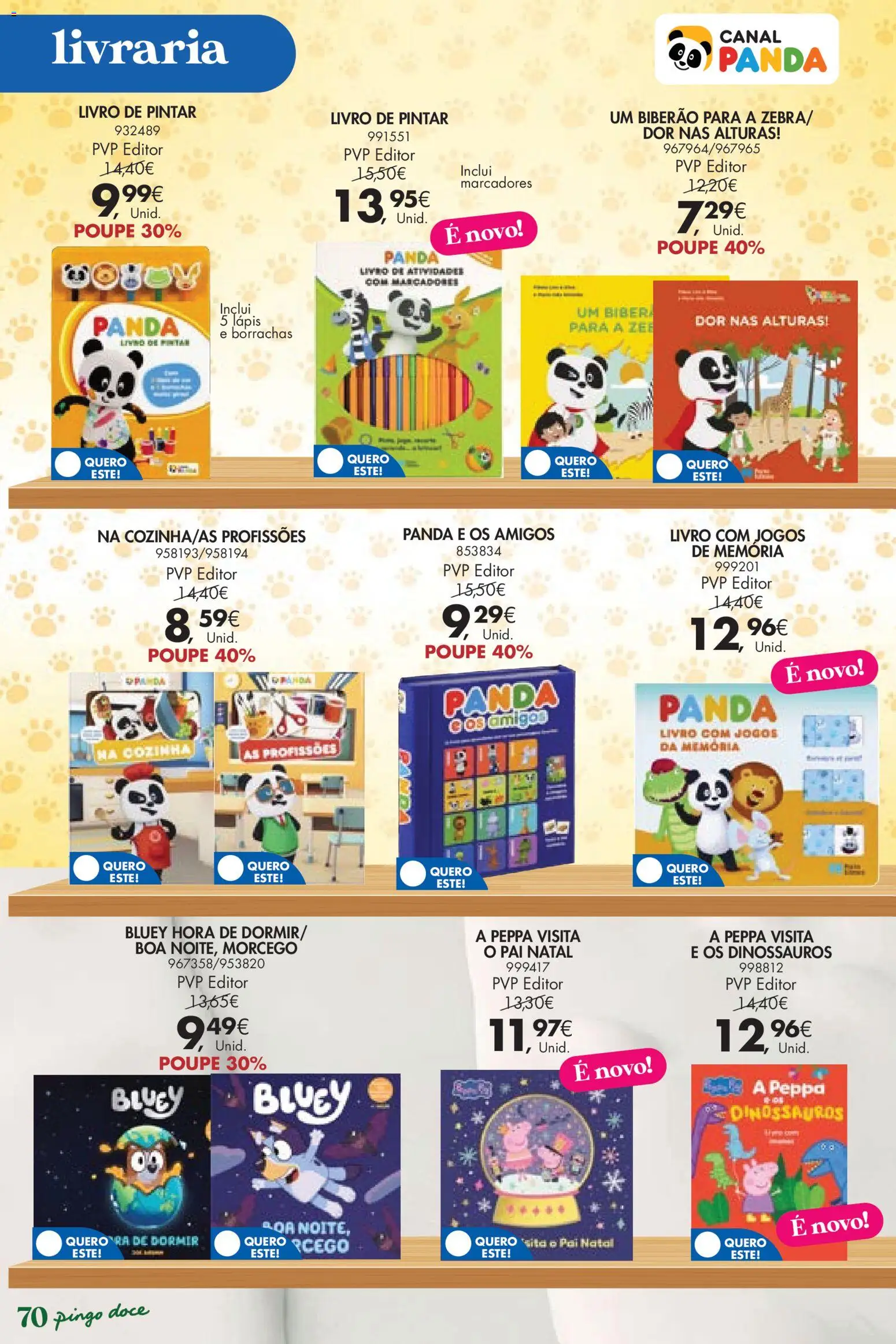Pingo Doce  Brinquedos Natal Lojas Hipers │ válido de 18.11.2025 | Página: 70 | Produtos: Jogos, Biberão