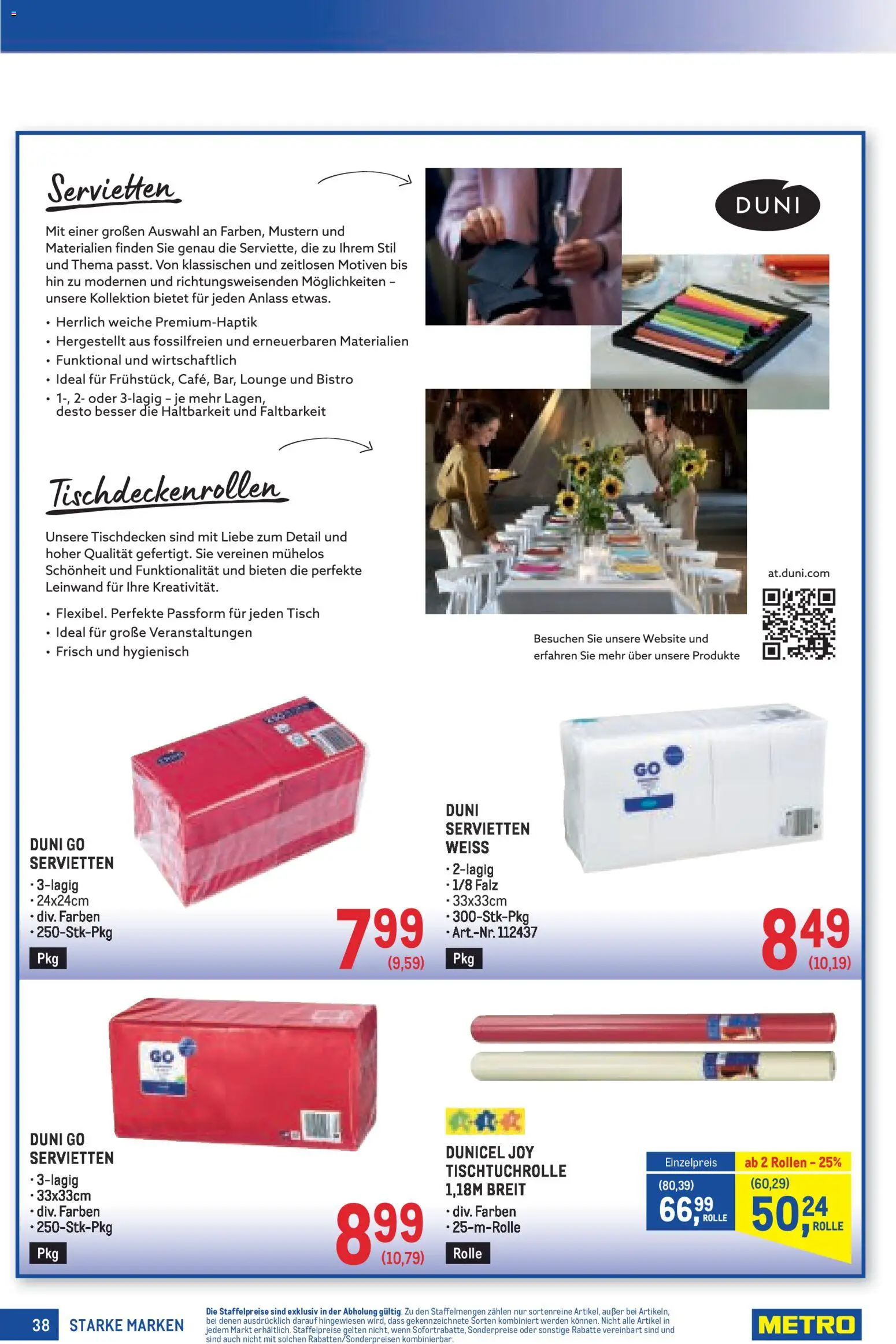 Metro Starke Marken gültig ab 13.11.2025 | Seite: 38 | Produkte: Tisch