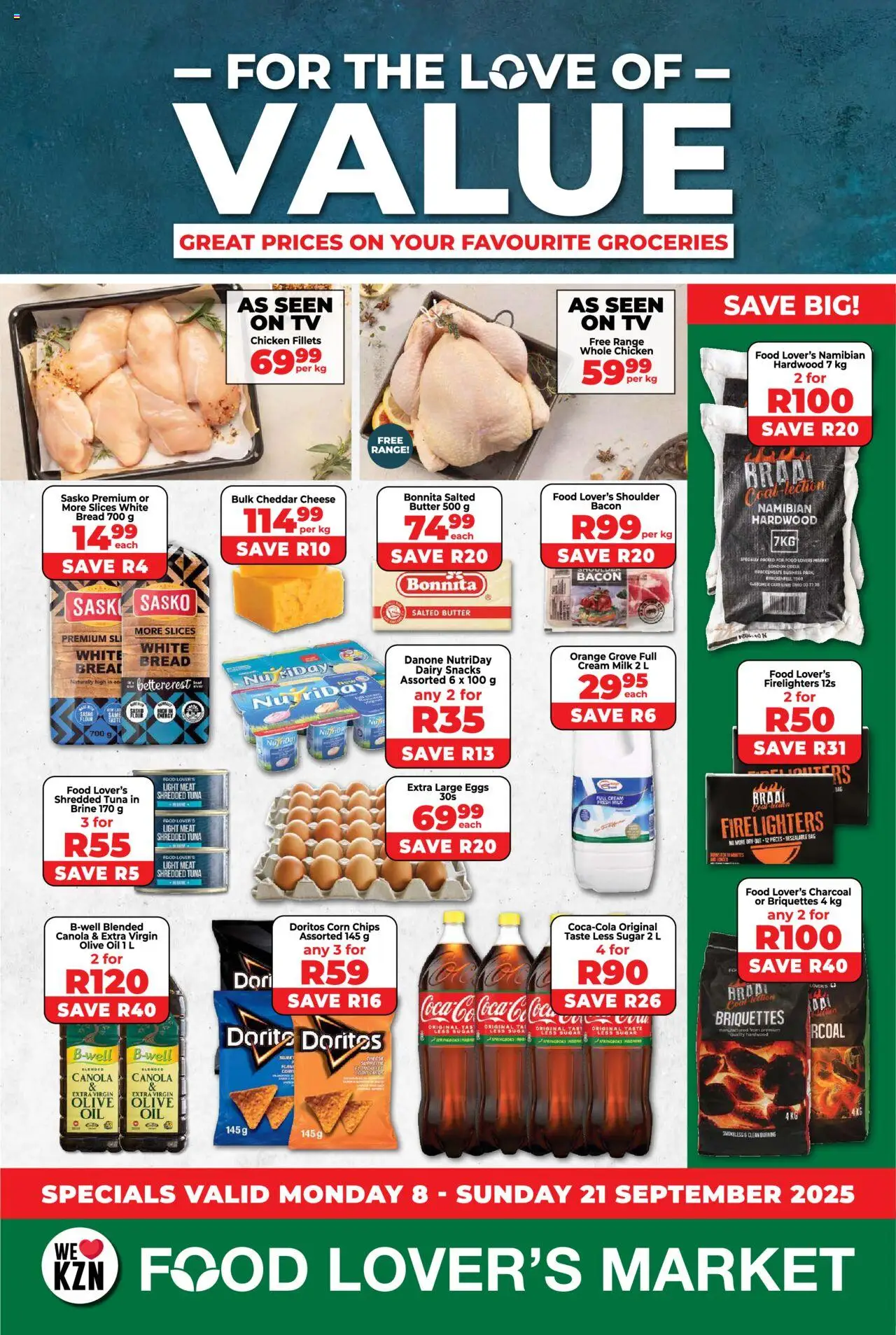 New Food Lover's Market catalogue – valid from 08.09.2025 | Page: 1 | Products: Corn, Eggs, Snacks, Sugar