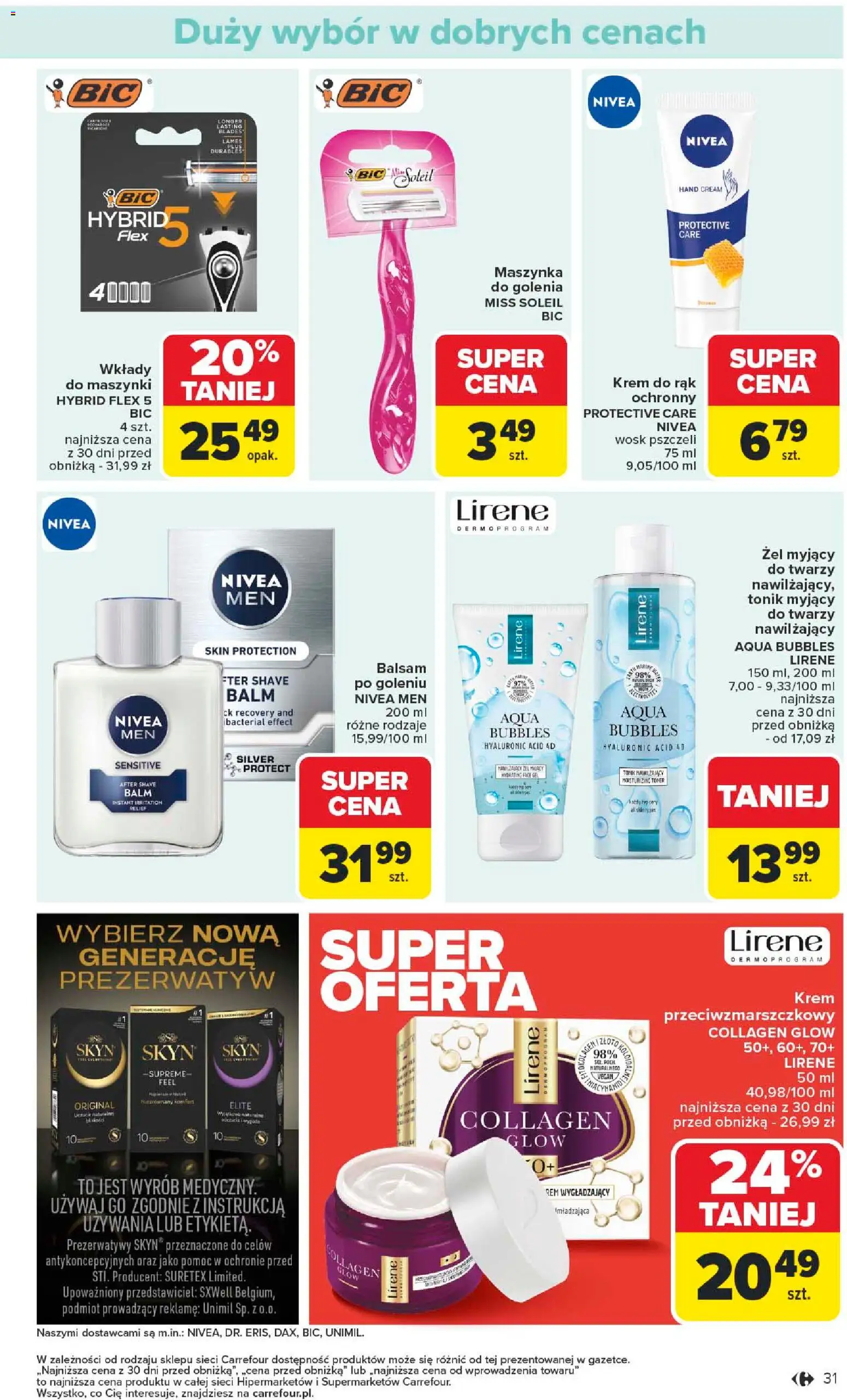 Carrefour Gazetka - Starachowice Zmieniliśmy się dla Ciebie od 27.10.2025 | Strona: 33 | Produkty: Prezerwatywy, Krem do rąk, Krem, Tonik