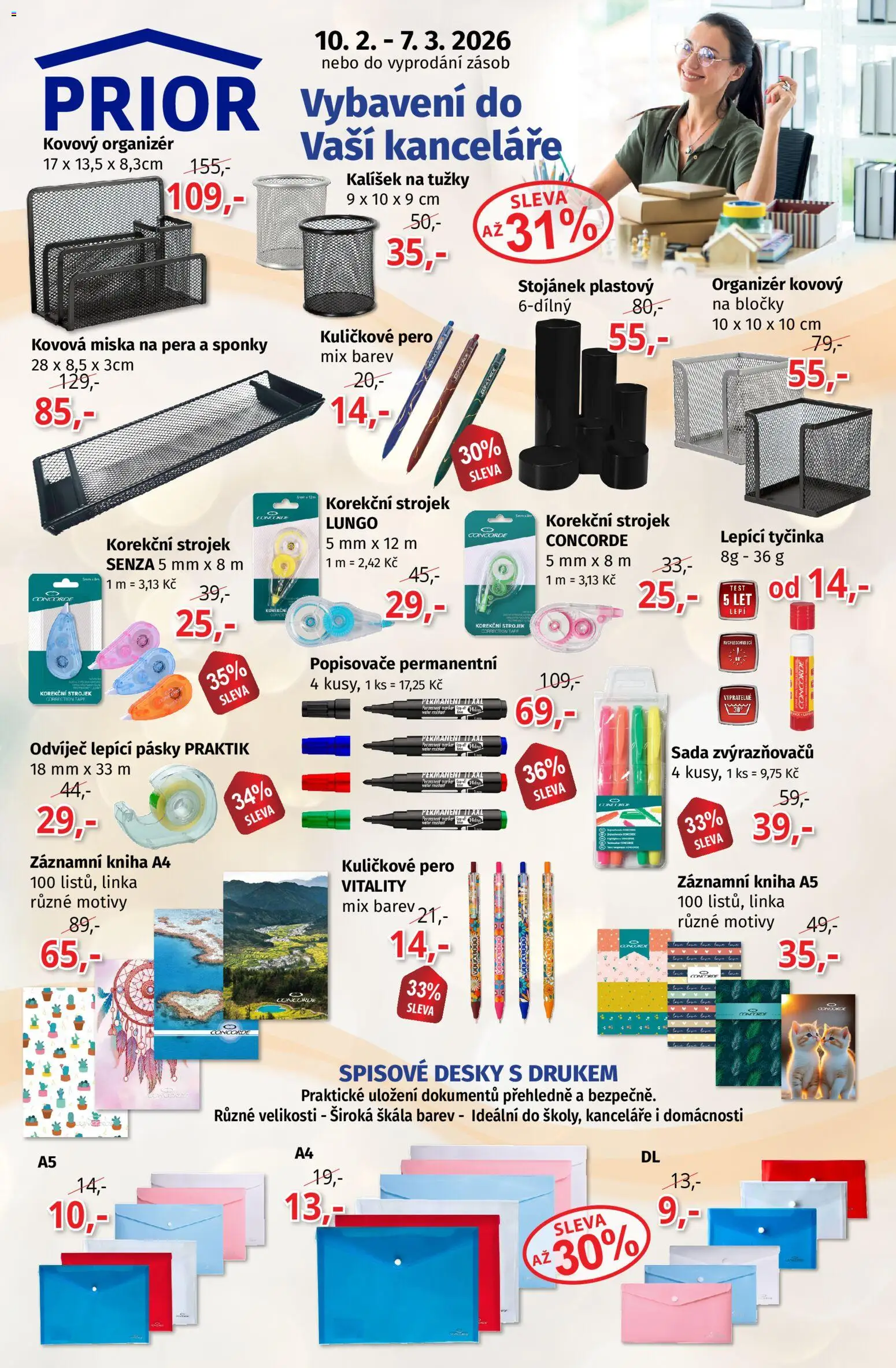 Prior - Akční Nabídka Kancelářských Potřeb od 10.02.2026 | Strana: 1