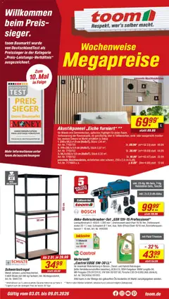 Toom Baumarkt Prospekt 	 ab 03.01.2026 gültig