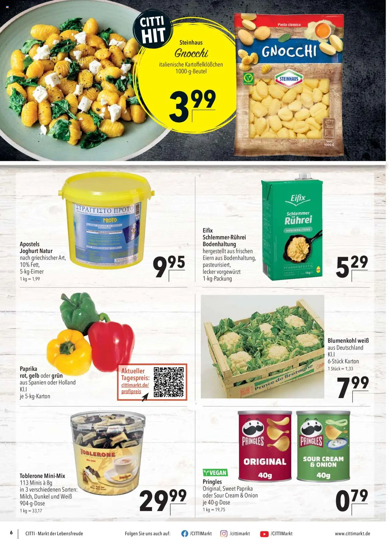 CITTI Markt - Aktuelle Angebote für Profis - gültig ab dem 13.08.2025 | Seite: 6 | Produkte: Box, Paprika, Blumenkohl, Pasta