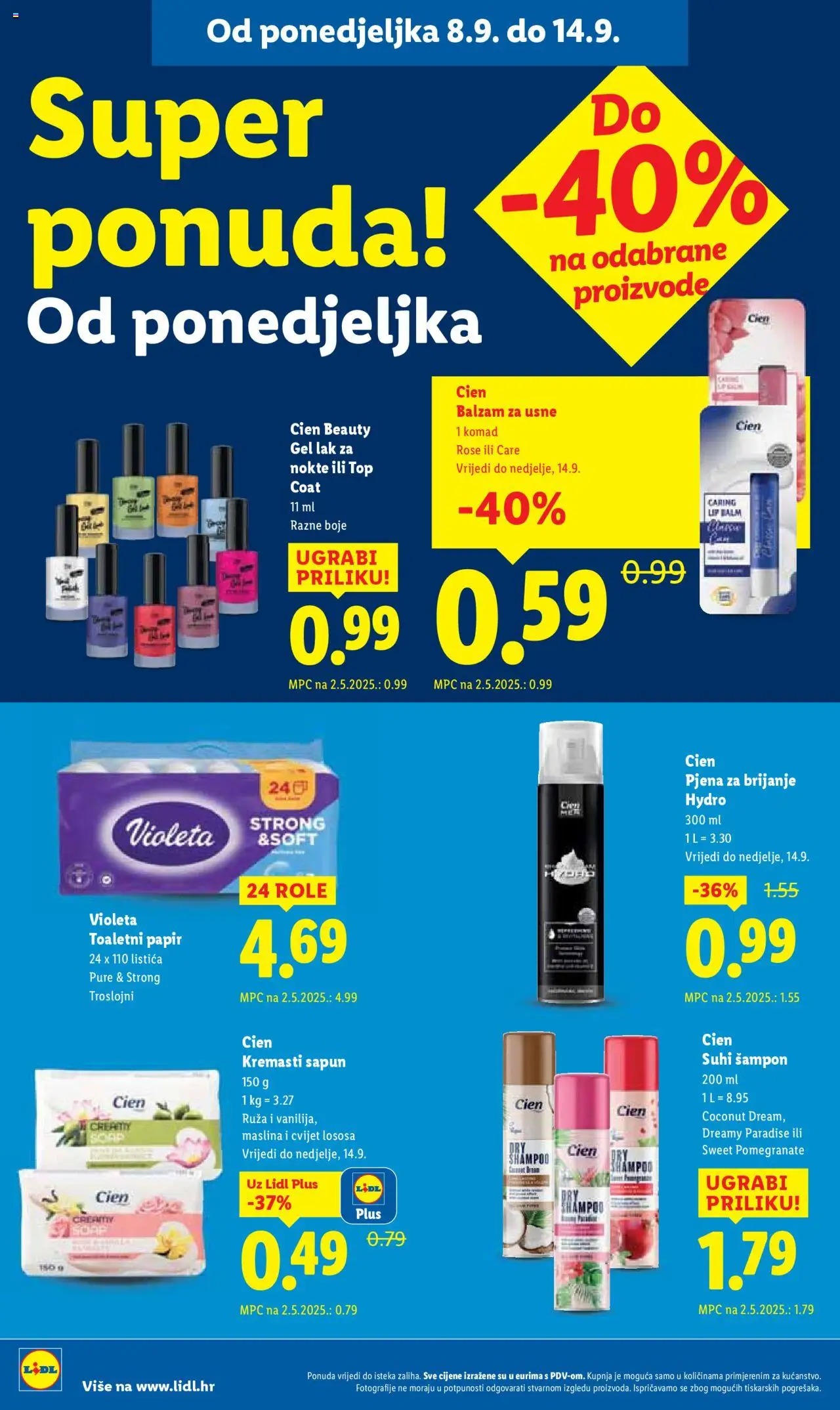 Lidl katalog | vrijedi od 08.09.2025 | Stranica: 18 | Proizvodi: Balzam za usne, Role, Pjena za brijanje, Sapun