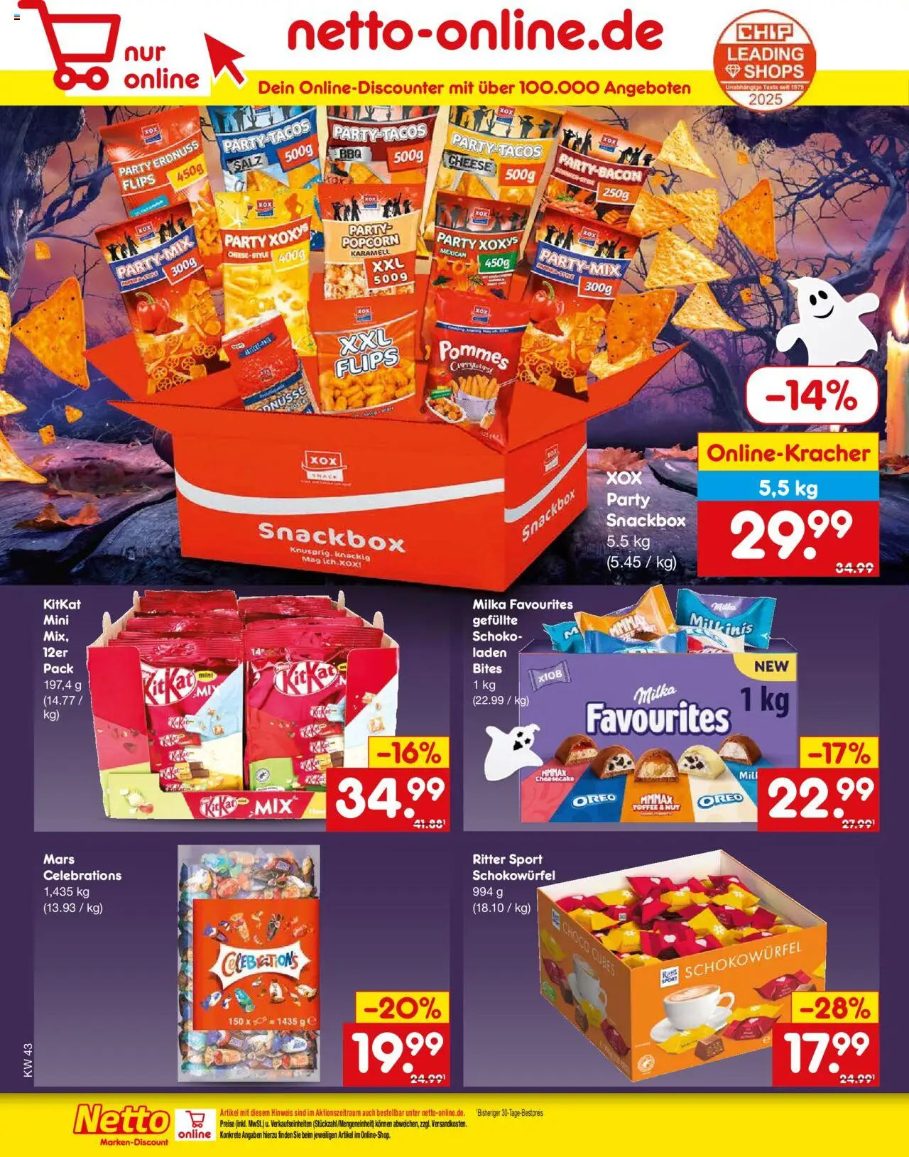 Netto Marken-Discount Prospekt 	 – gültig ab 20.10.2025 | Seite: 68 | Produkte: Pommes, Milka, Celebrations, Salz