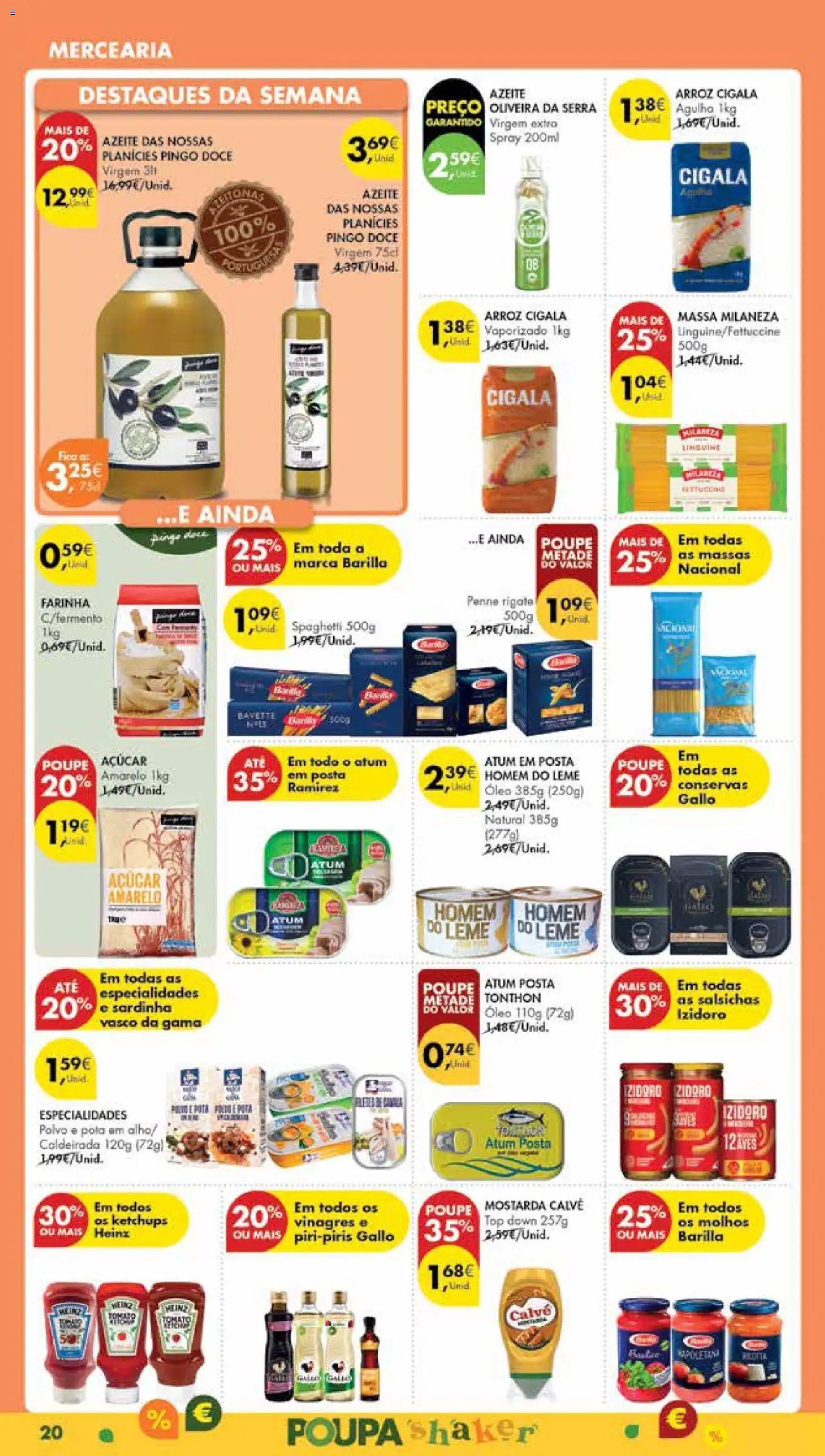 Pingo Doce Poupe Esta Semana Madeira │ válido de 06.01.2026 | Página: 20 | Produtos: Azeite, Top, Polvo, Massa