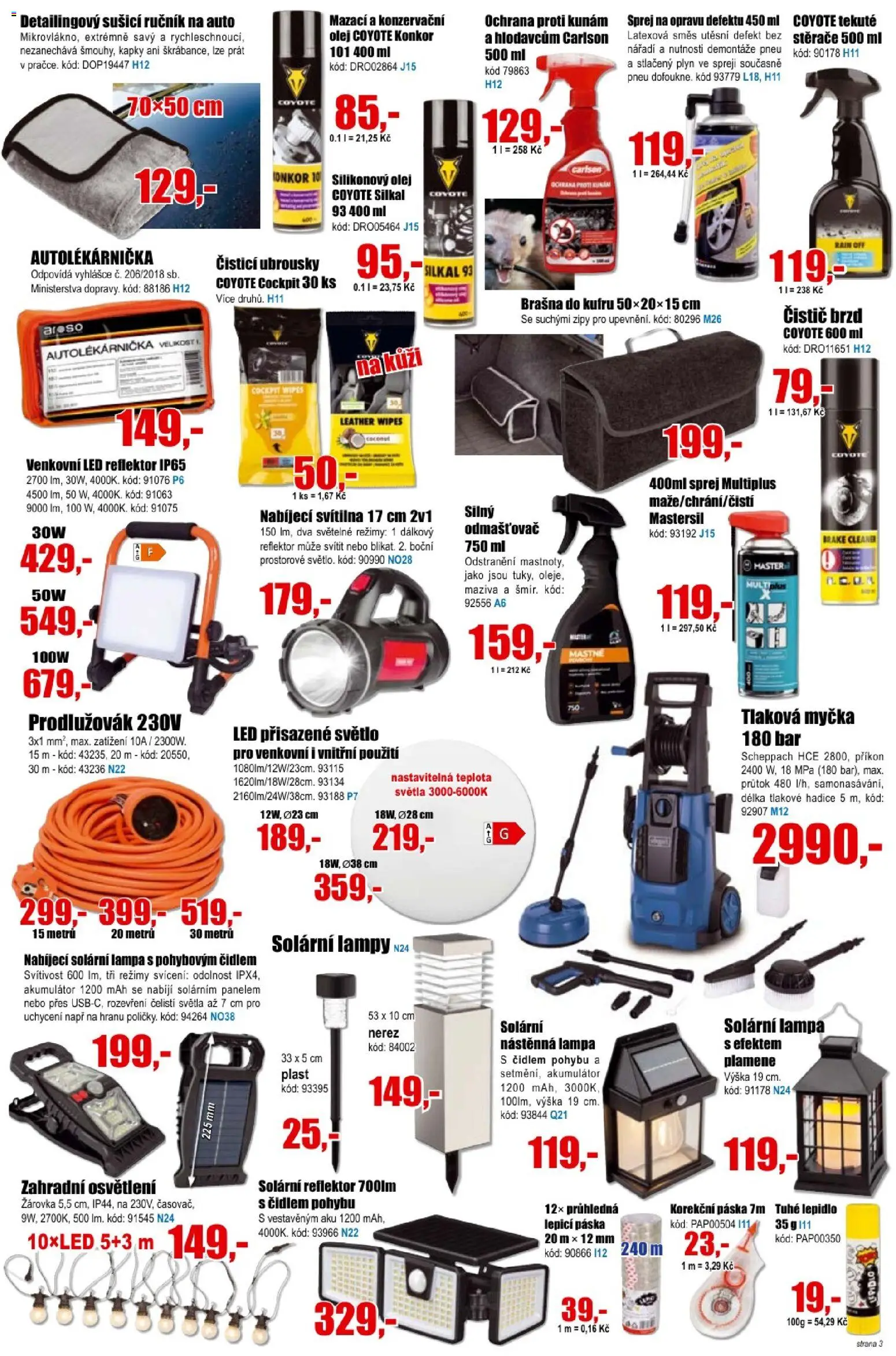 Eva supermarket leták od 25.02.2026 | Strana: 3 | Produkty: LED reflektor, Reflektor, Lampa, LED