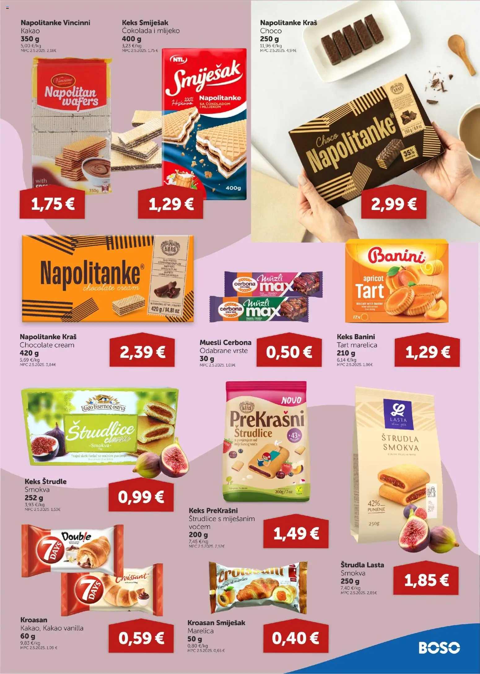 Boso katalog | vrijedi od 23.10.2025 | Stranica: 9 | Proizvodi: Mlijeko, Marelice, Keks, Napolitanke