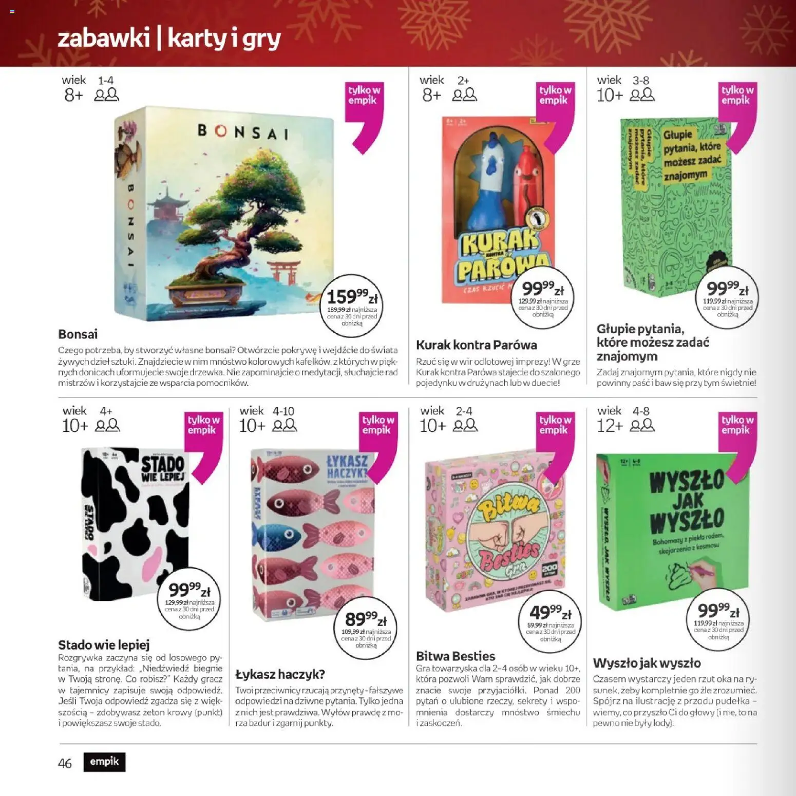 Empik promocje - Xmas Zabawki od 26.11.2025 | Strona: 46 | Produkty: Gracz, Gra, Gry