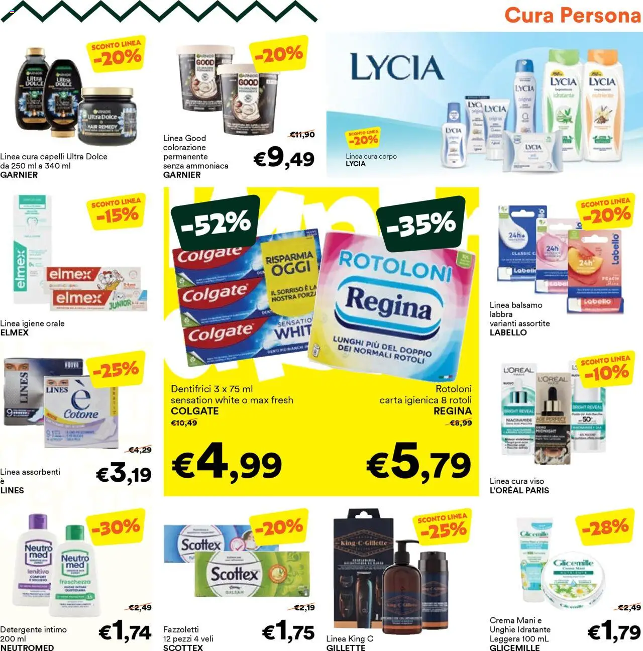 Volantino Unes del 08.10.2025 | Pagina: 19 | Prodotti: Balsamo, Detergente intimo, Detergente, Intimo