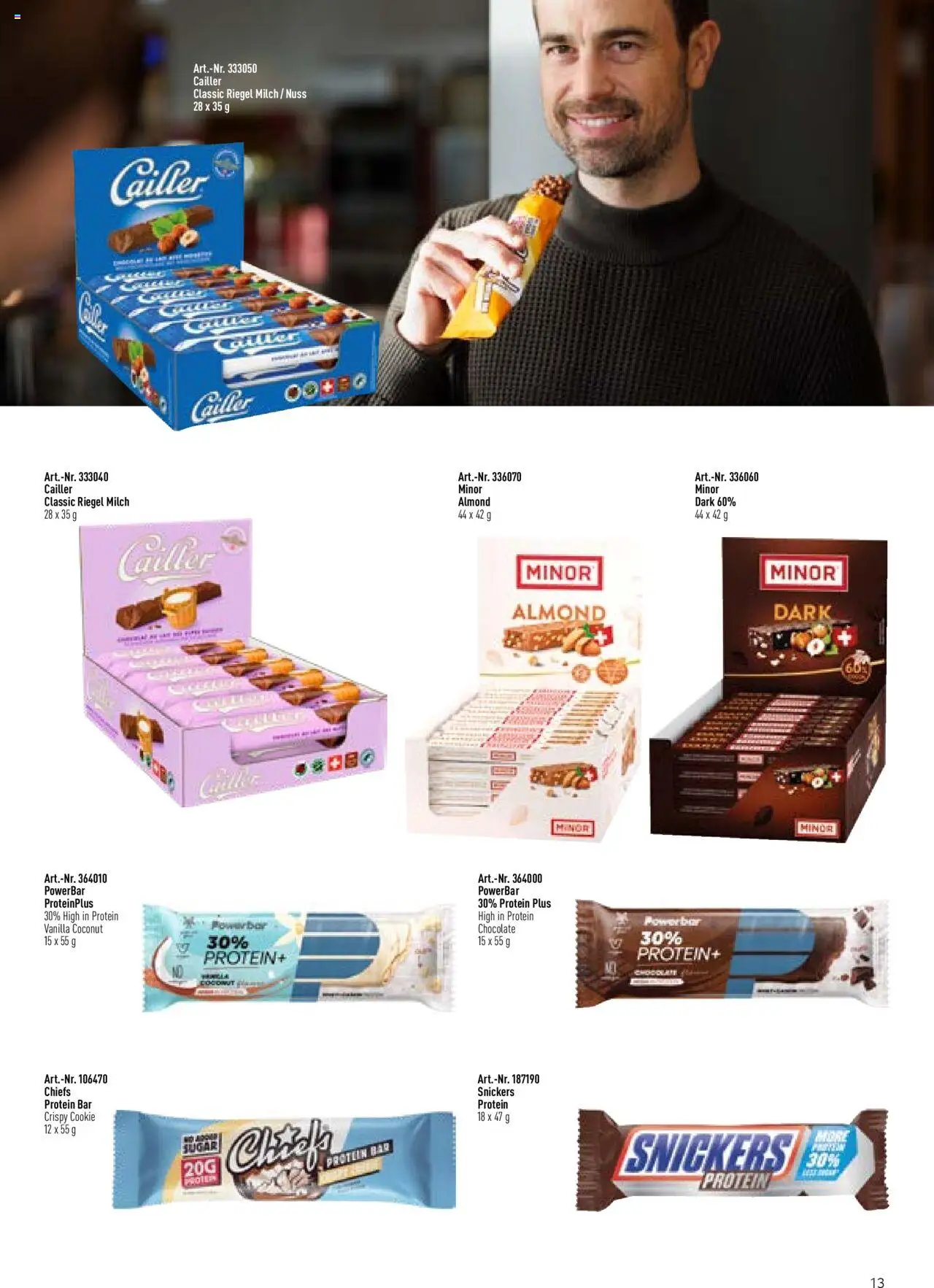 Prodega Aktionen Sortiments-Ideen für Kiosk und Shop ab 01.08.2024 | Seite: 13 | Produkte: Snickers, Milch