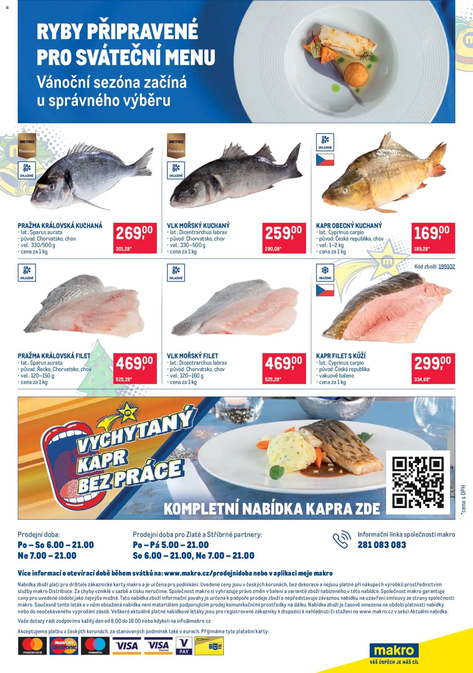 Makro leták - Gastronomie od 17.12.2025 | Strana: 24 | Produkty: Ryby, Filet, Kapr, Dekorace