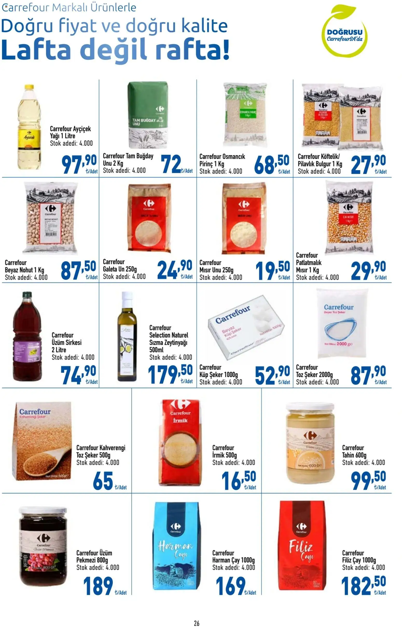 CarrefourSA Katalog - 06.11.2025 tarihinden itibaren geçerlidir | Sayfa: 26 | Ürünler: Çay, Şeker, Üzüm, Mısır