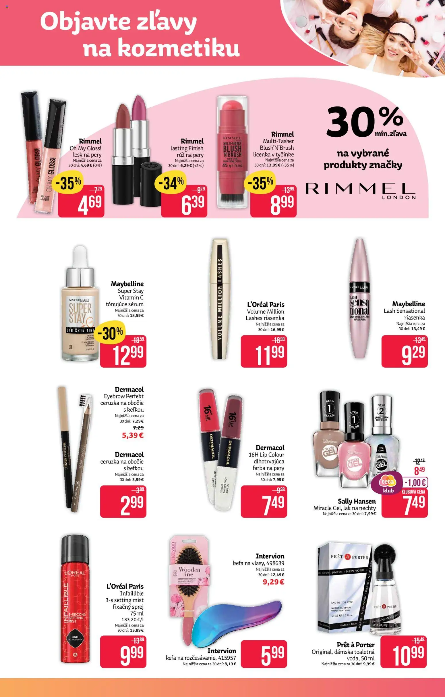 Nové Teta drogerie akcie – leták je platný od 27.04.2026 | Strana: 3 | Produkty: Riasenka, Rúž na pery, Ceruzka, Kefa