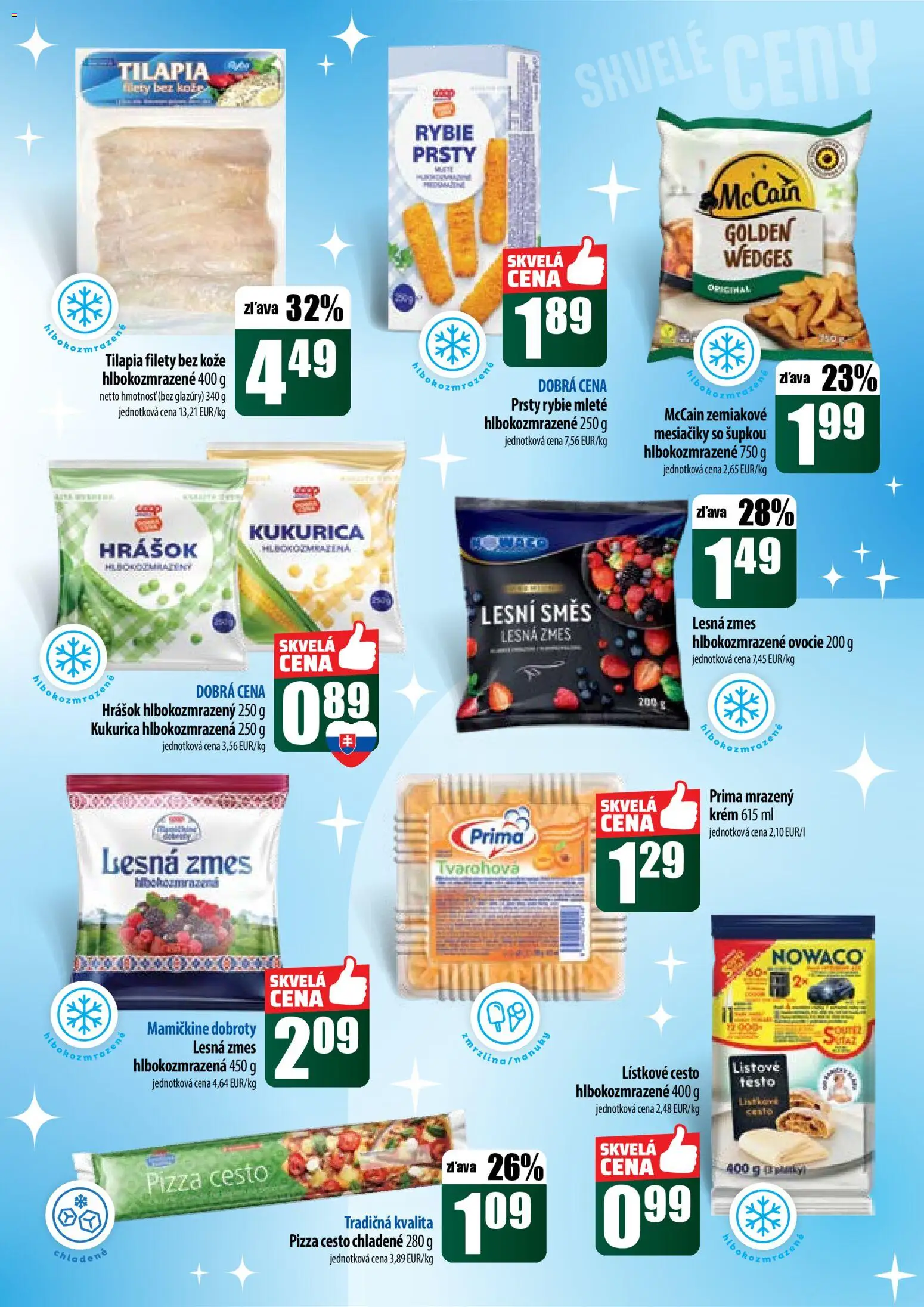 Nové COOP Jednota akcie – leták je platný od 11.12.2025 | Strana: 16 | Produkty: Hrášok, Lístkové cesto, Krém, Ovocie