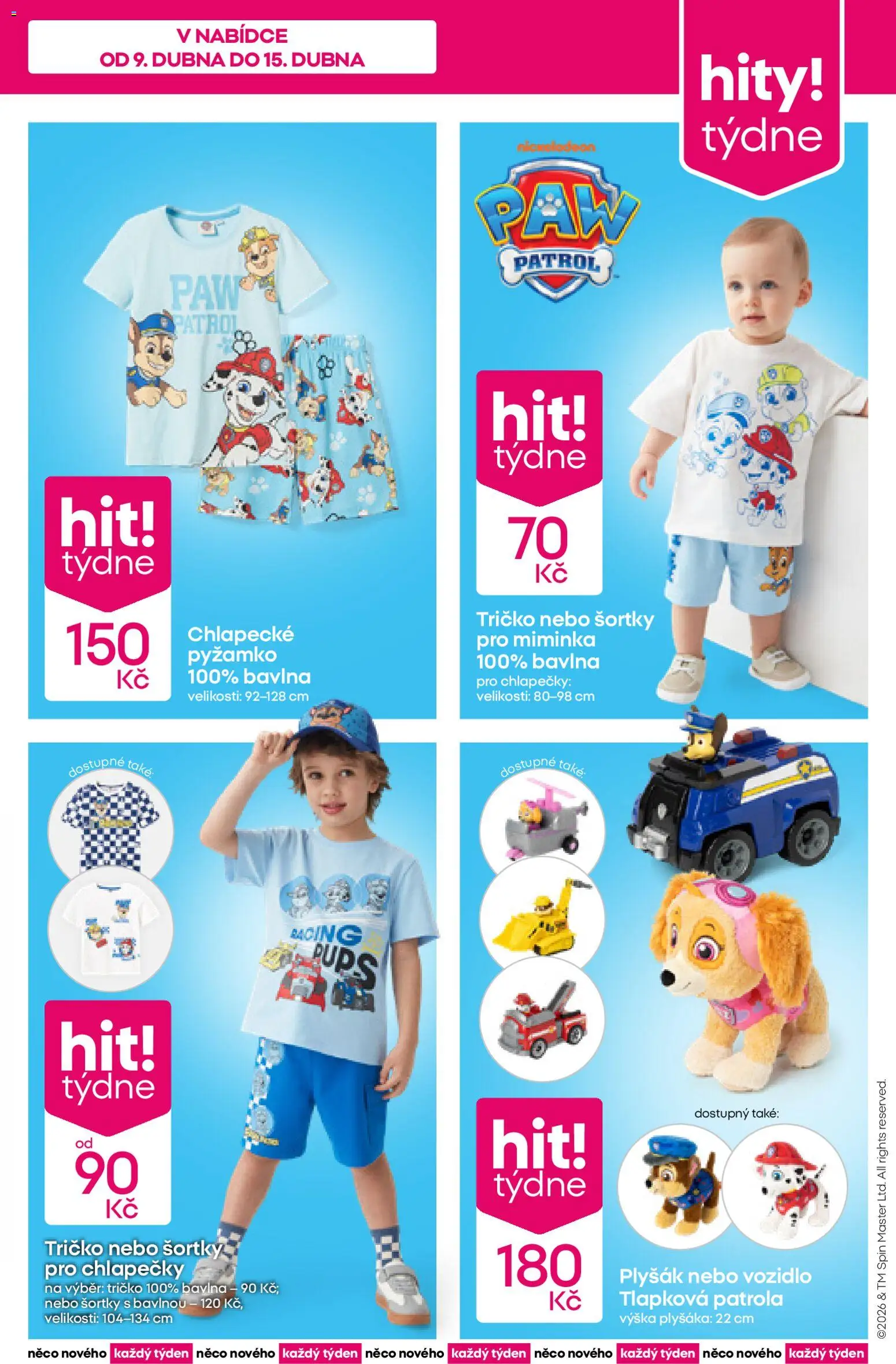 Pepco leták od 09.04.2026 | Strana: 3 | Produkty: Tlapková patrola, Tričko, Plyšák