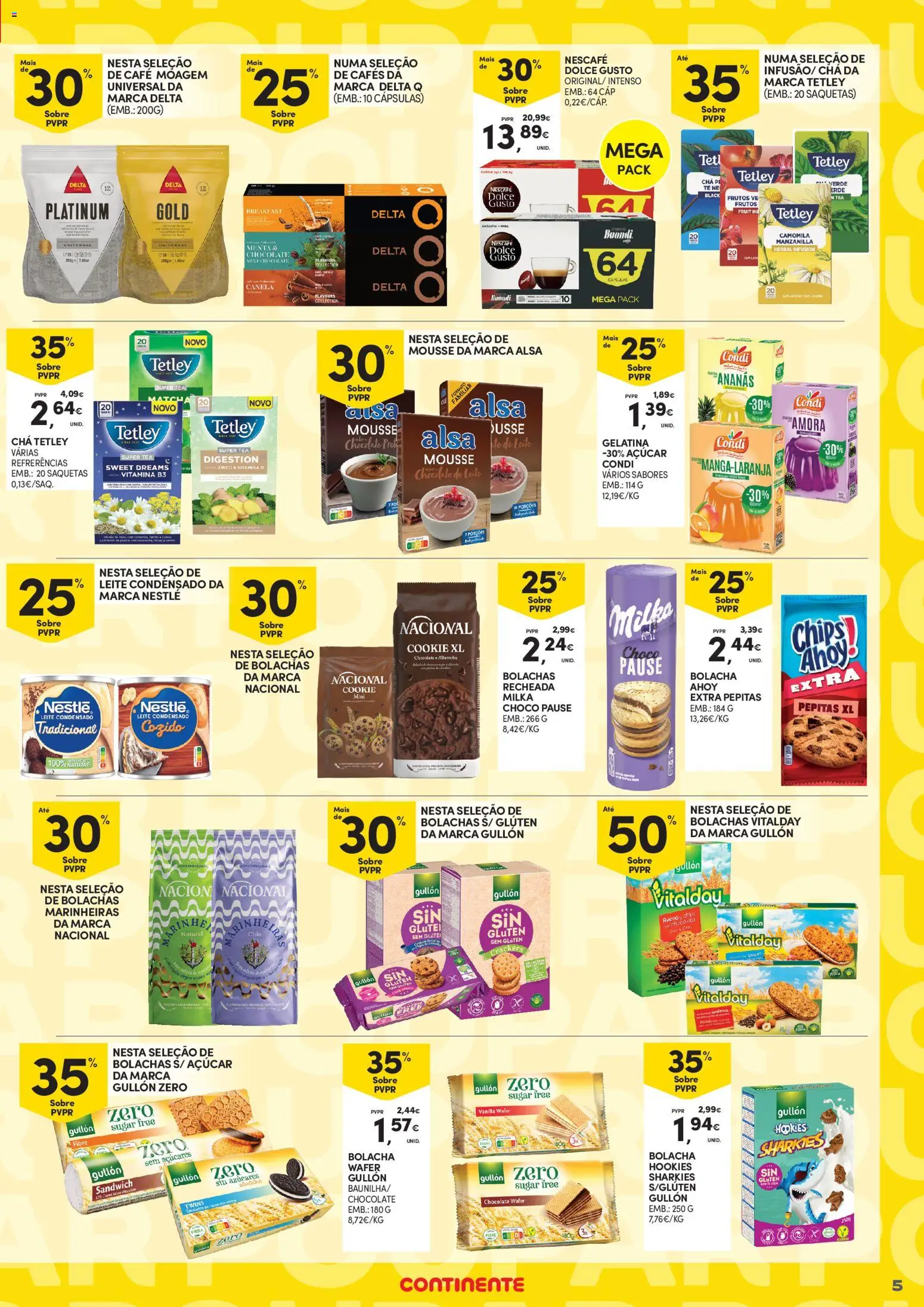 Continente - Açores Poupança para todos │ válido de 06.04.2026 | Página: 5 | Produtos: Gelatina, Chocolates, Nestlé, Açúcar