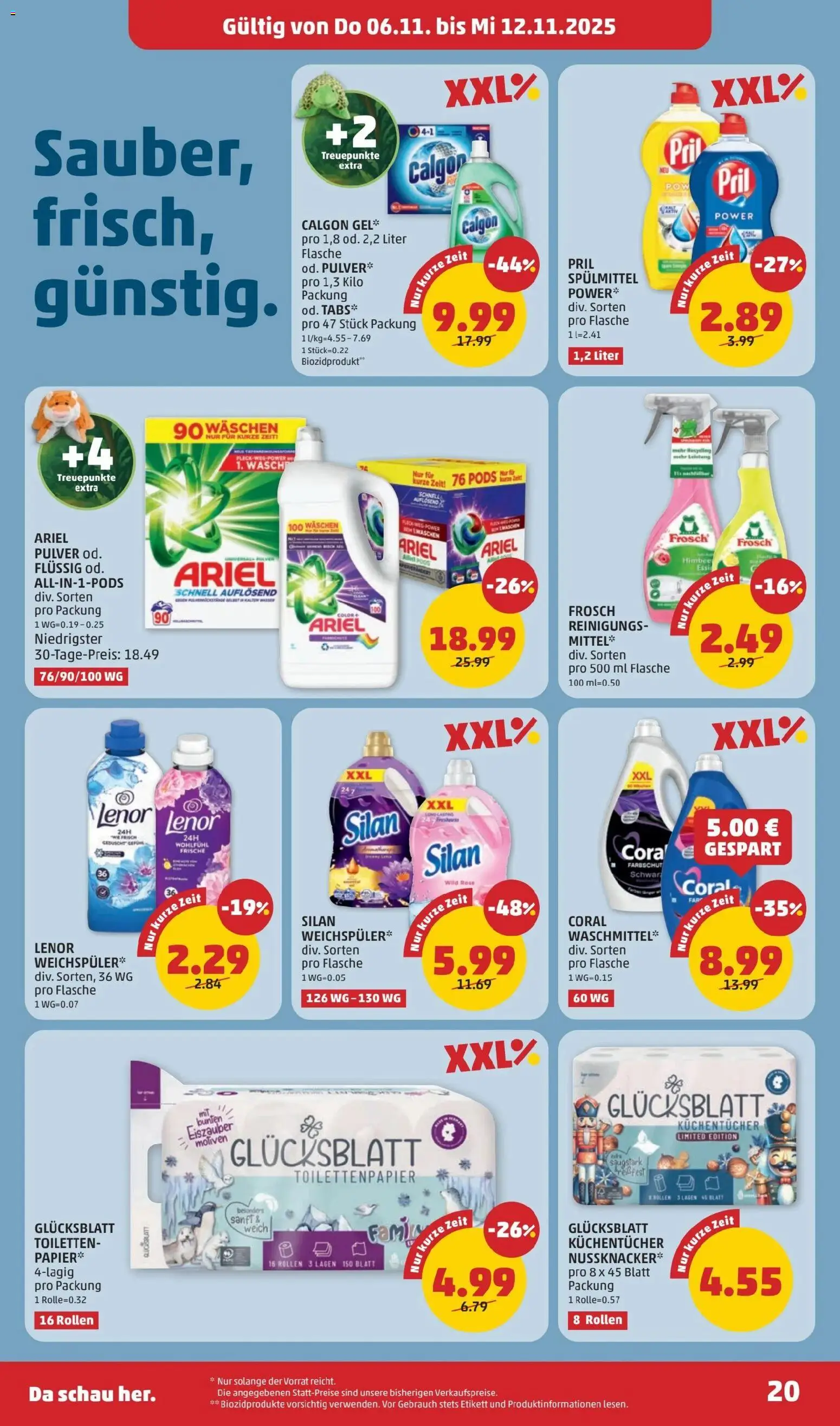 Penny Markt Flugblatt gültig ab 06.11.2025 | Seite: 20 | Produkte: Weichspüler