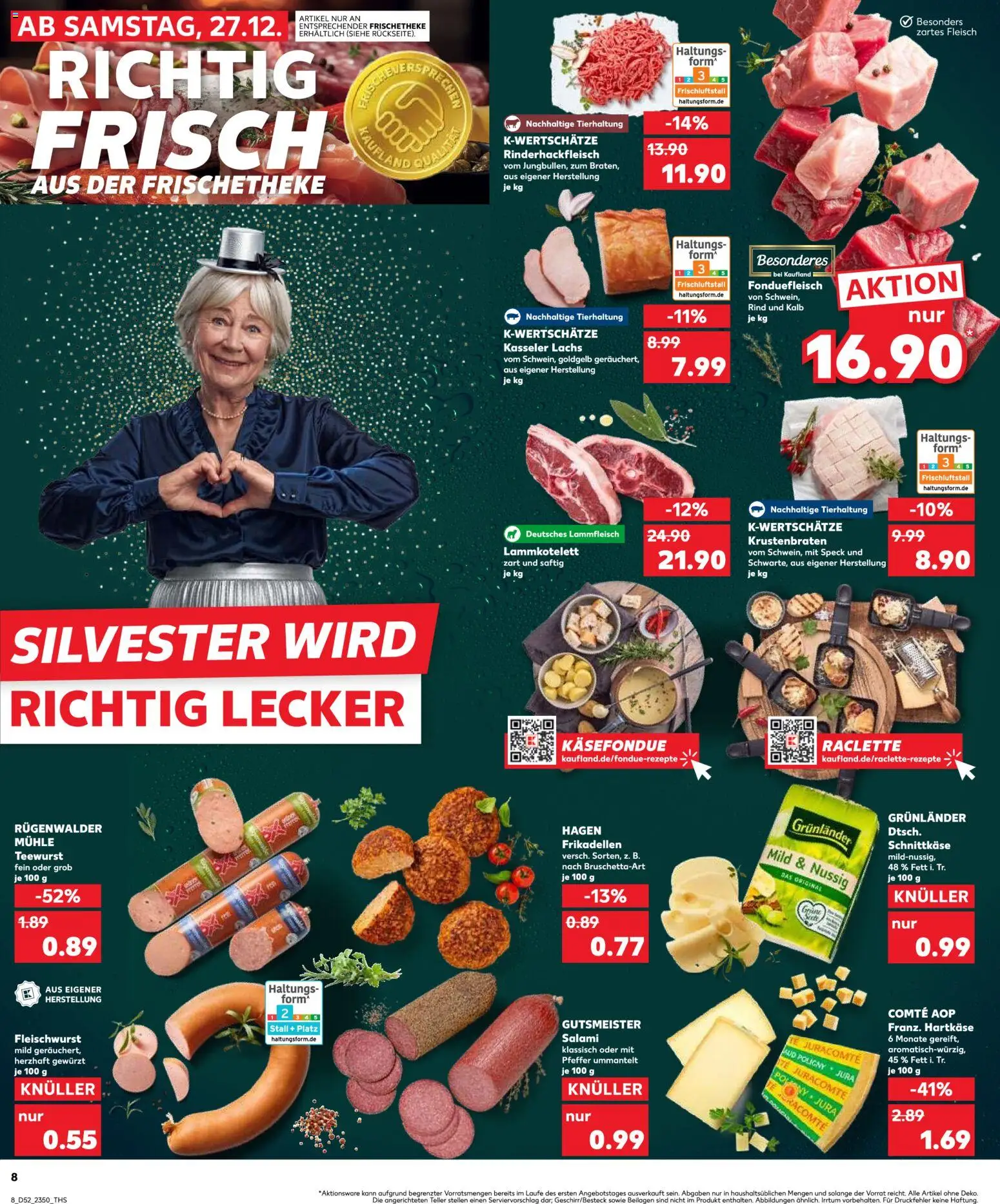 Kaufland prospekt Völklingen	 – gültig ab 27.12.2025 | Seite: 8 | Produkte: Krustenbraten, Grunlander, Pfeffer, Fondue