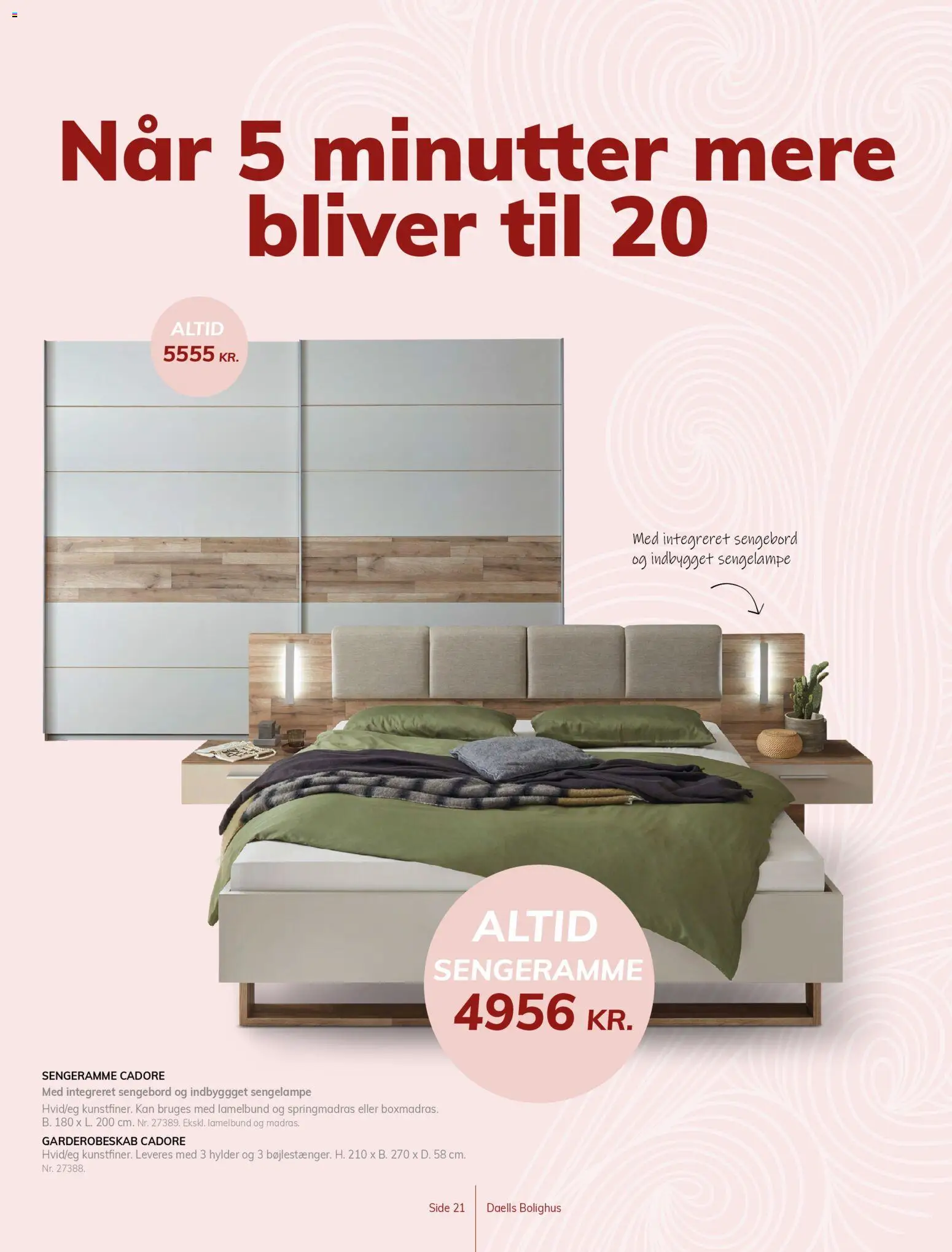 Daells Bolighus tilbudsavis – gyldig fra 25.03.2026 | Side: 21 | Produkter: Sengebord