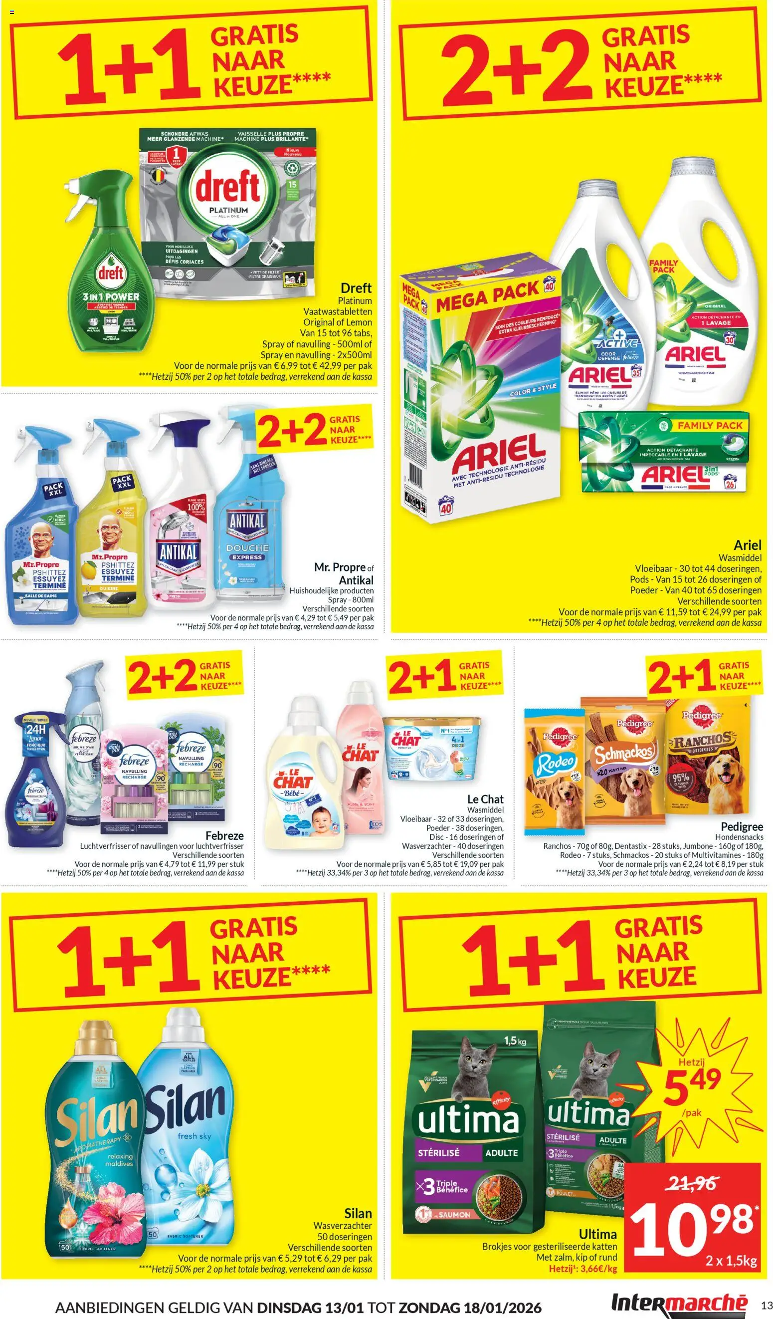 {H1} | Pagina: 13 | Producten: Luchtverfrisser, Kip, Douche, Wasmiddel