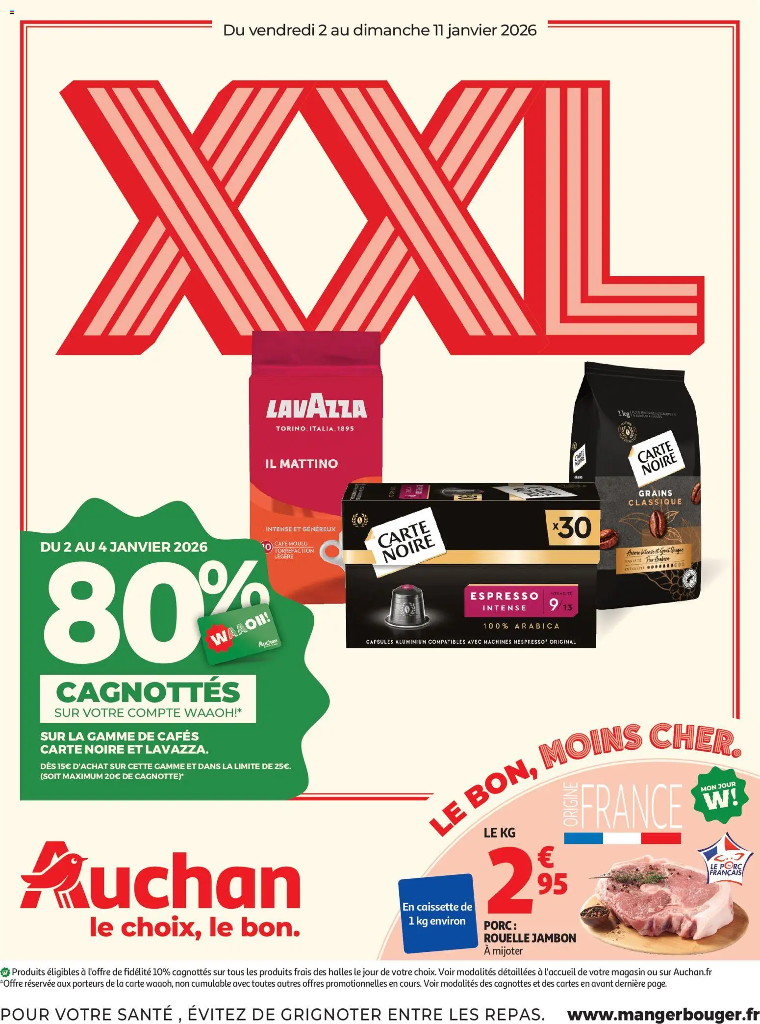 {H1} | Page: 1 | Produits: Café moulu, Café, Jambon, Porc