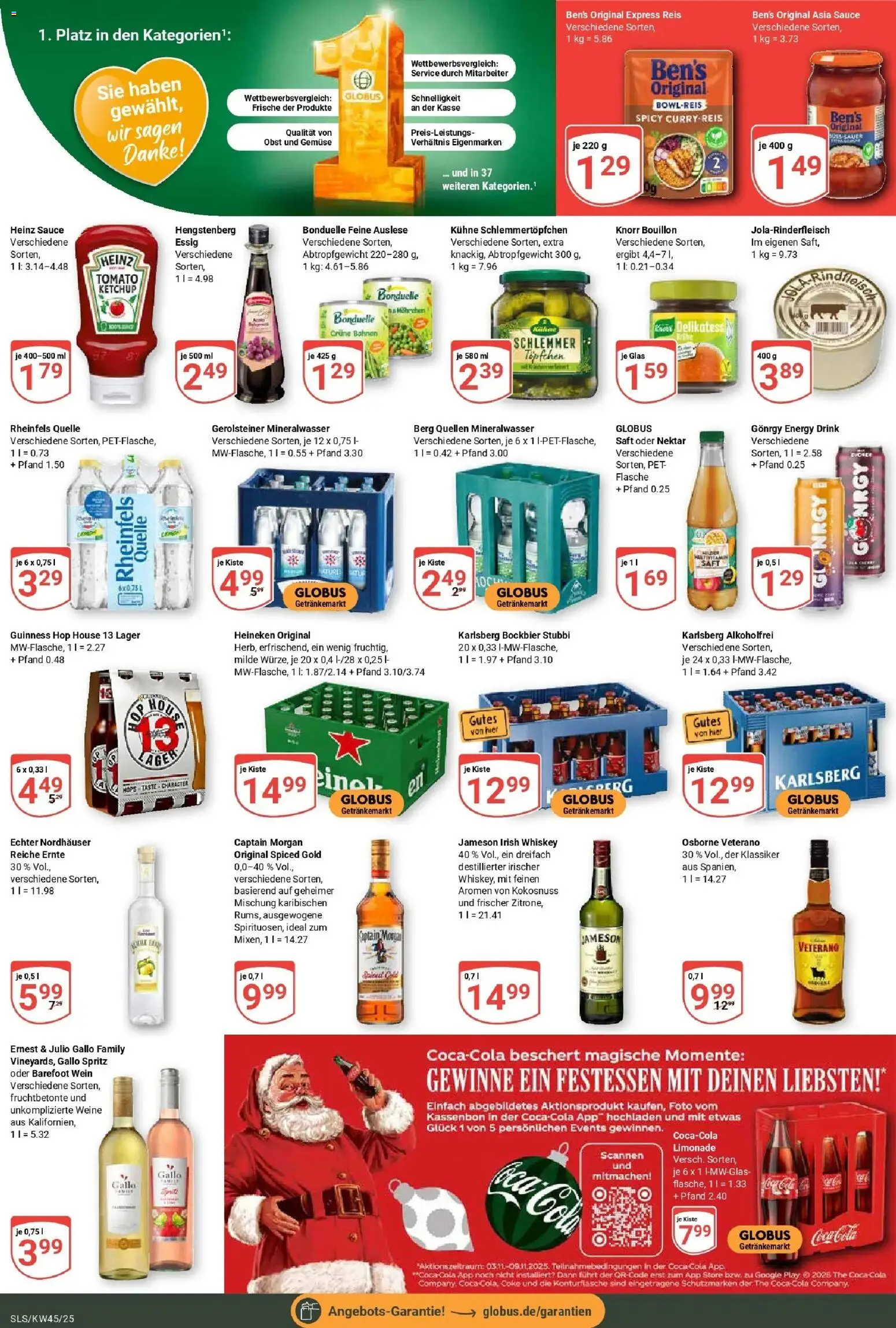 Globus prospekt Saarlouis	 – gültig ab 02.11.2025 | Seite: 3 | Produkte: Energy, Limonade, Jameson, Gemüse