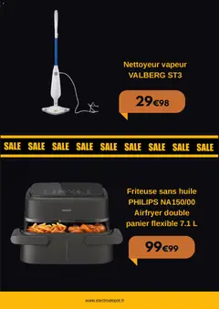 Electro Dépôt - Prévisualisation de Electro Dépôt catalogue valide à partir de 16.01.2026 | Page: 7 | Produits: Nettoyeur vapeur, Friteuse, Friteuse sans huile, Huile