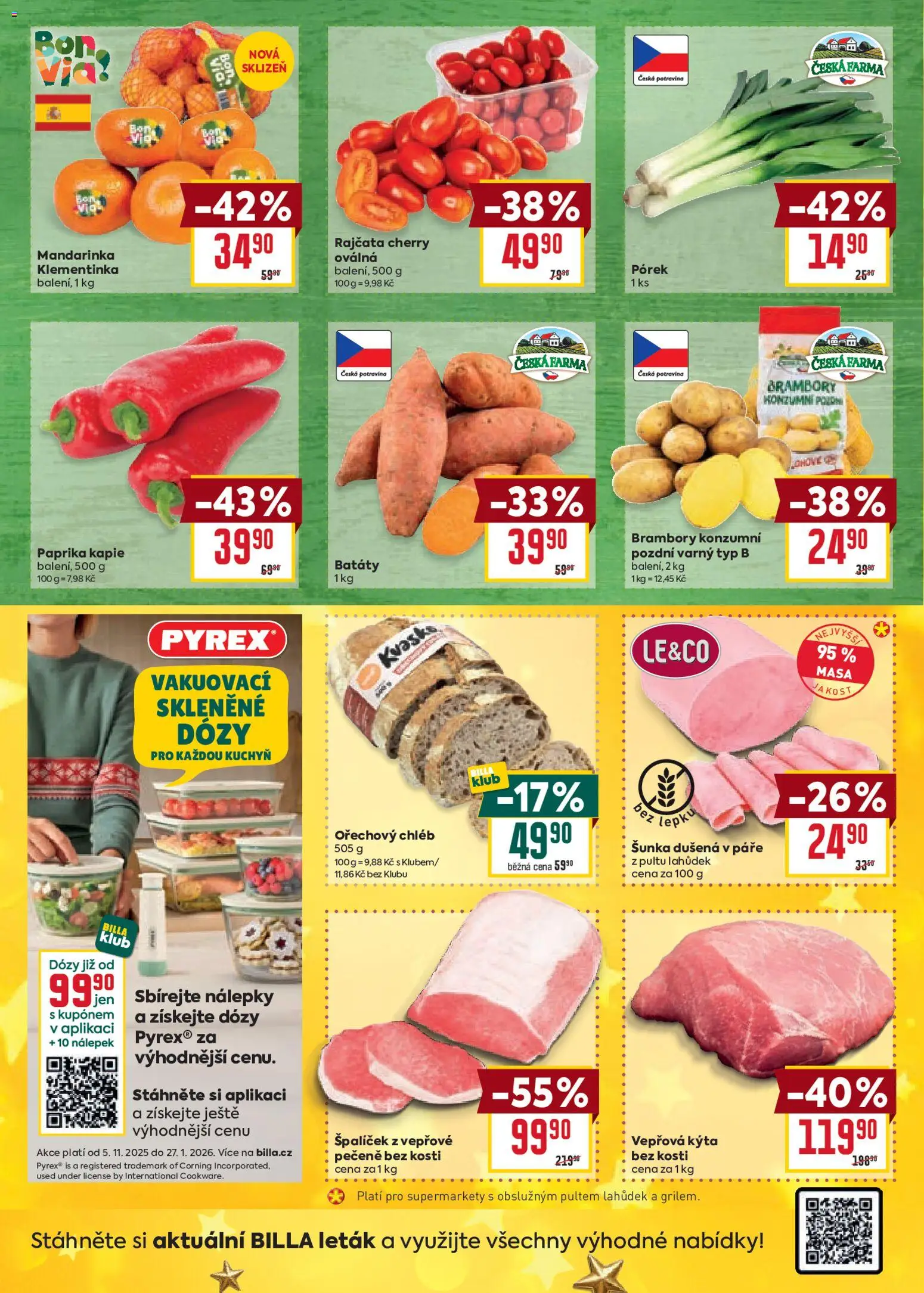 Billa Malý leták od 12.11.2025 | Strana: 2 | Produkty: Dózy, Šunka, Nálepky, Brambory