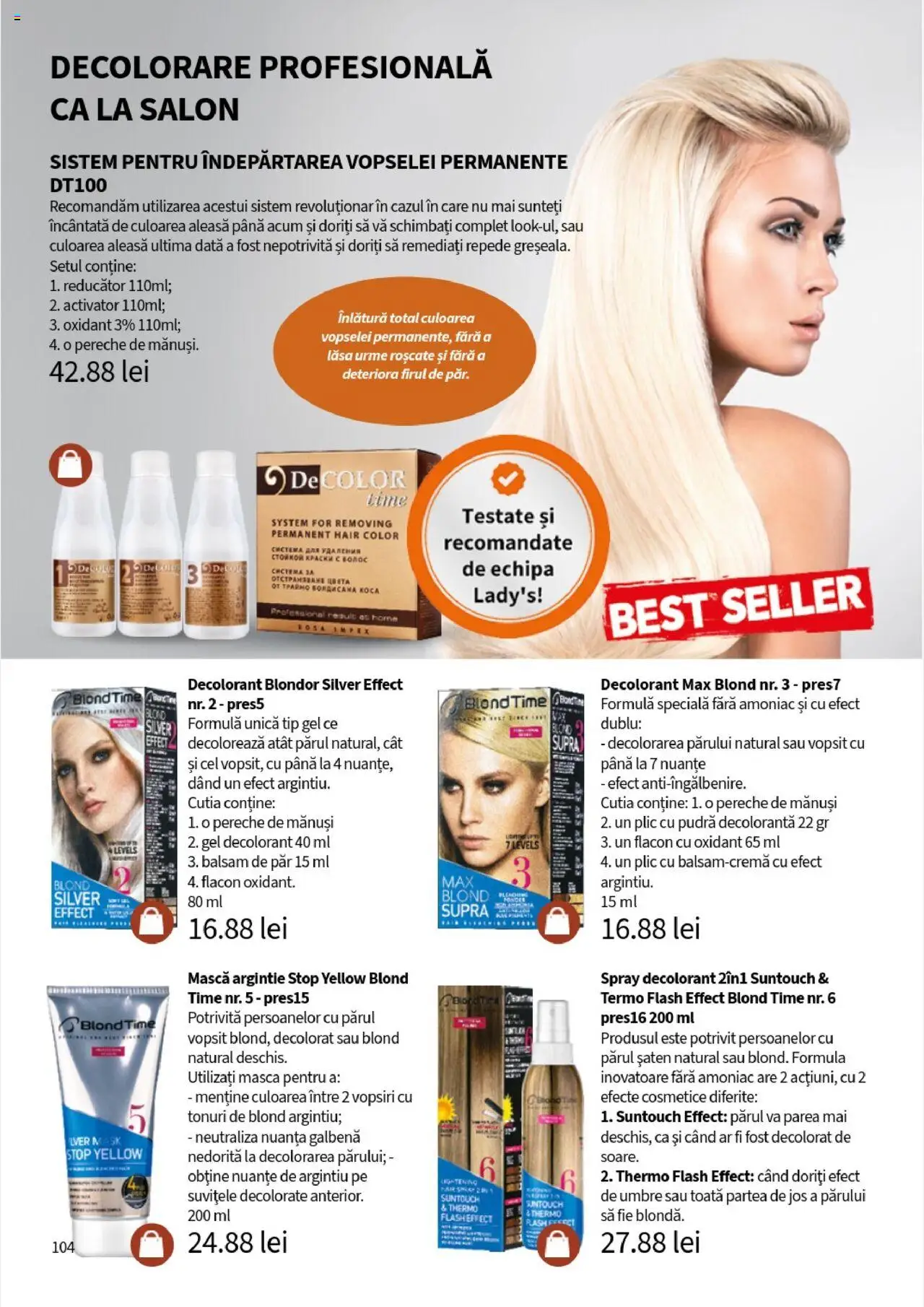 Catalog Lady’s – valabil de la 01.08.2025 | Pagină: 104 | Produse: Mănuși, Pudră, Balsam, Balsam de păr