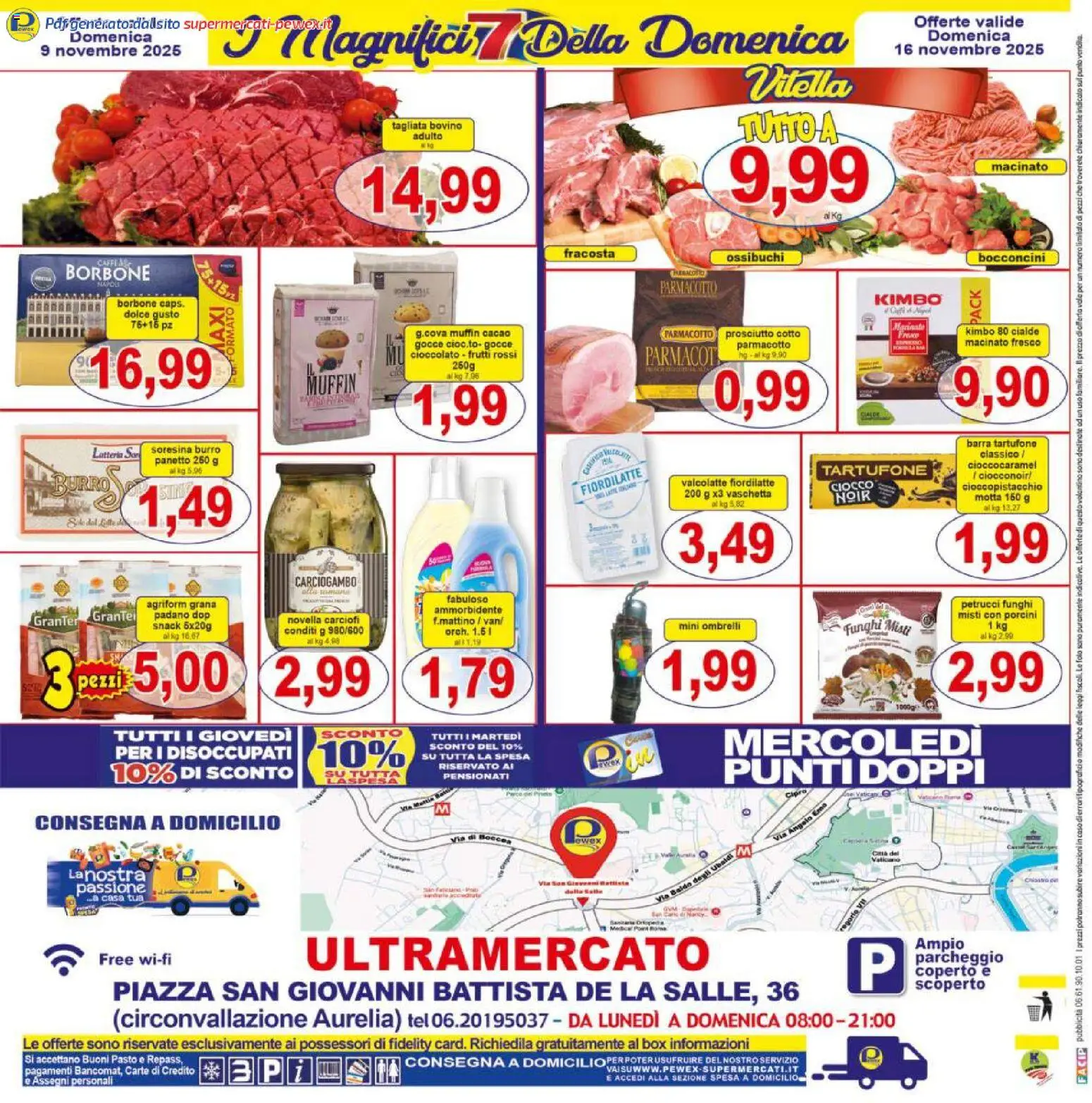 Volantino Pewex del 07.11.2025 | Pagina: 24 | Prodotti: Prosciutto, Burro, Muffin, Macinato