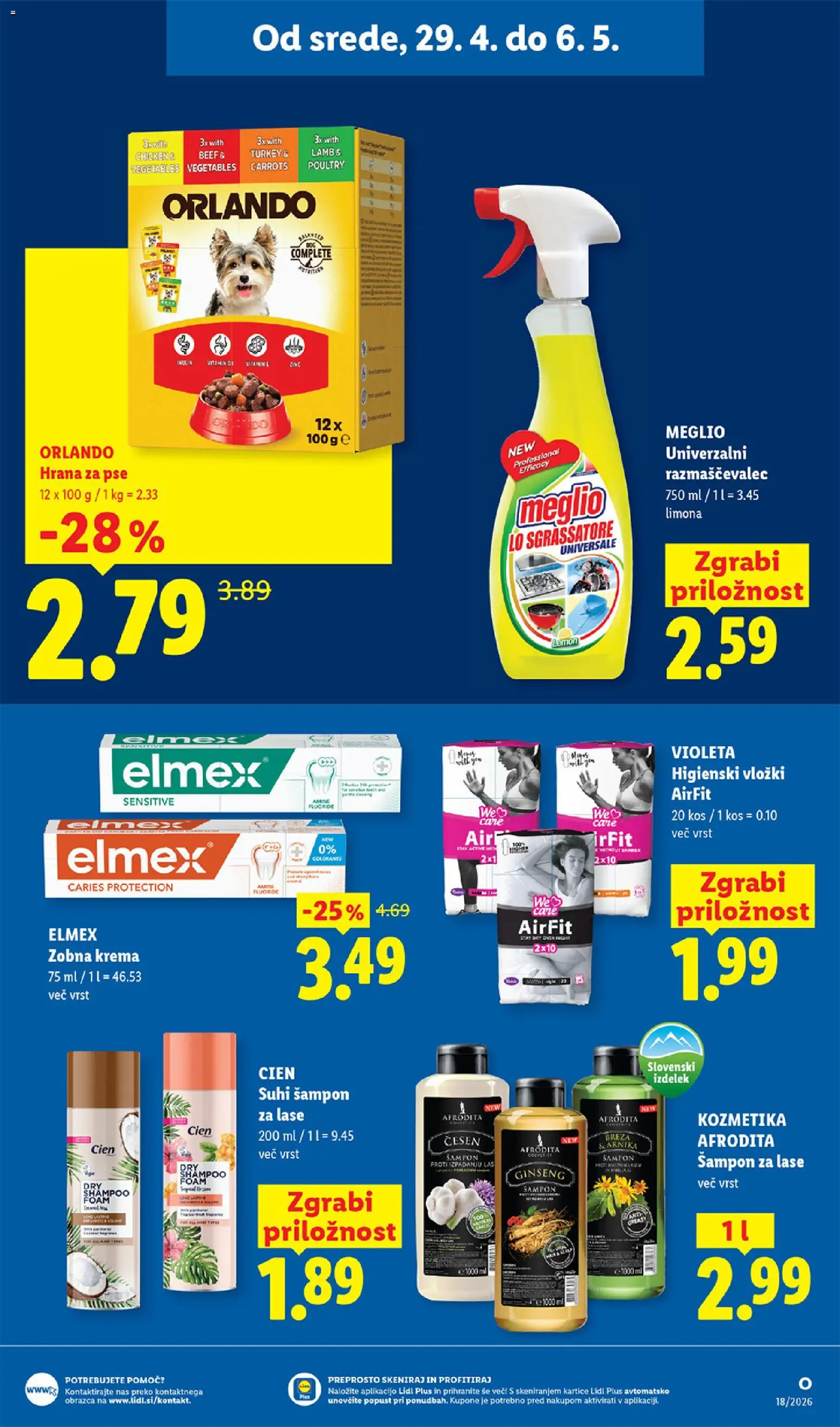 Novi Lidl katalog ponudbe – veljaven od 29.04.2026 | Stran: 25 | Izdelki: Hrana za pse, Kos, Limona, Cesen