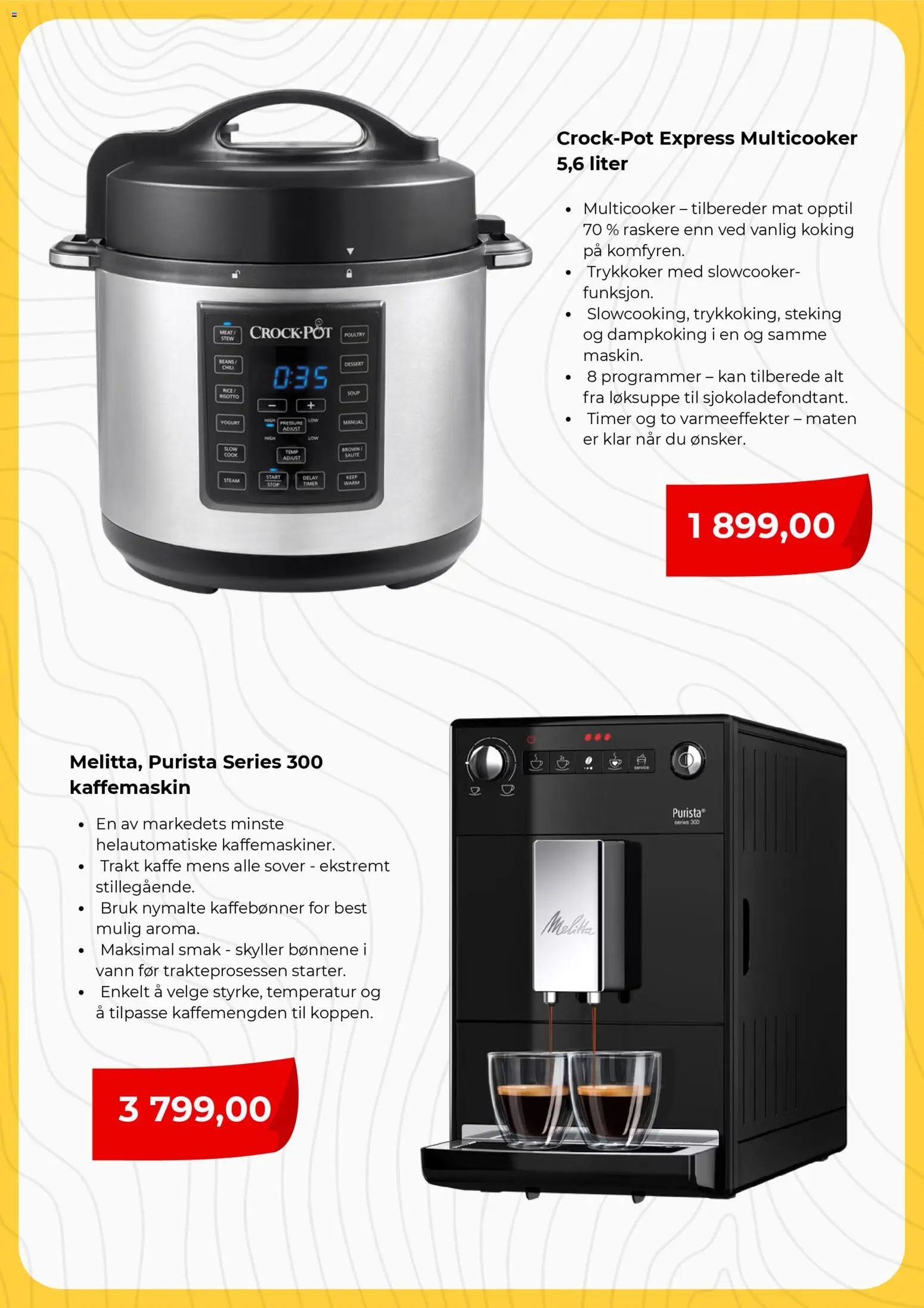 {H1} | Side: 3 | Produkter: Trykkoker, Kaffe, Kaffemaskin, Вермішель