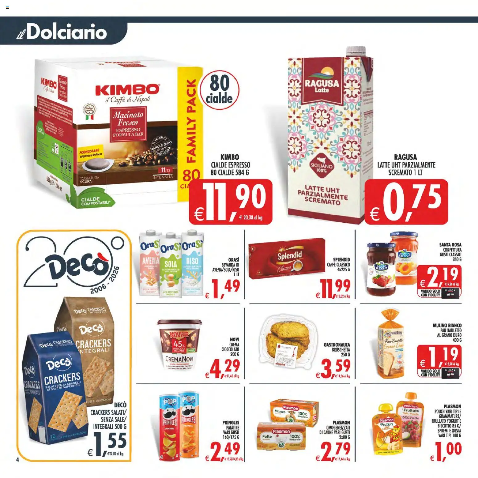 Volantino Decò del 17.04.2026 | Pagina: 4 | Prodotti: Crema, Pollo, Crackers, Macinato
